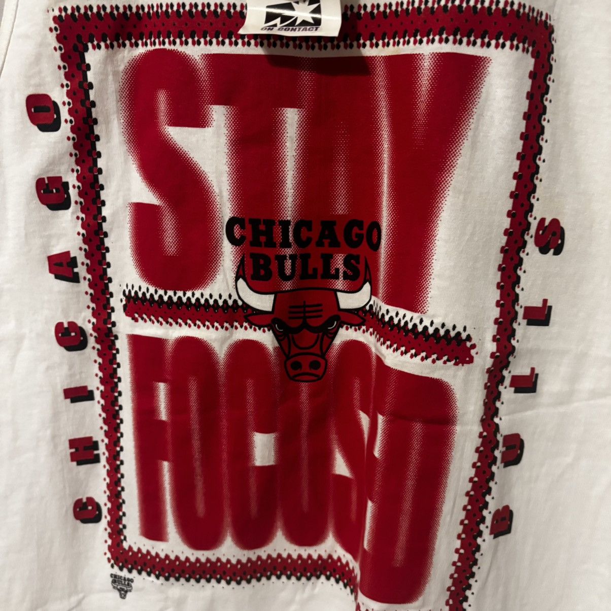 Vintage NWT Chicago Bulls Stay Focused Graphic Tank Top Shirt Size US L / EU 52-54 / 3 - 4 Thumbnail