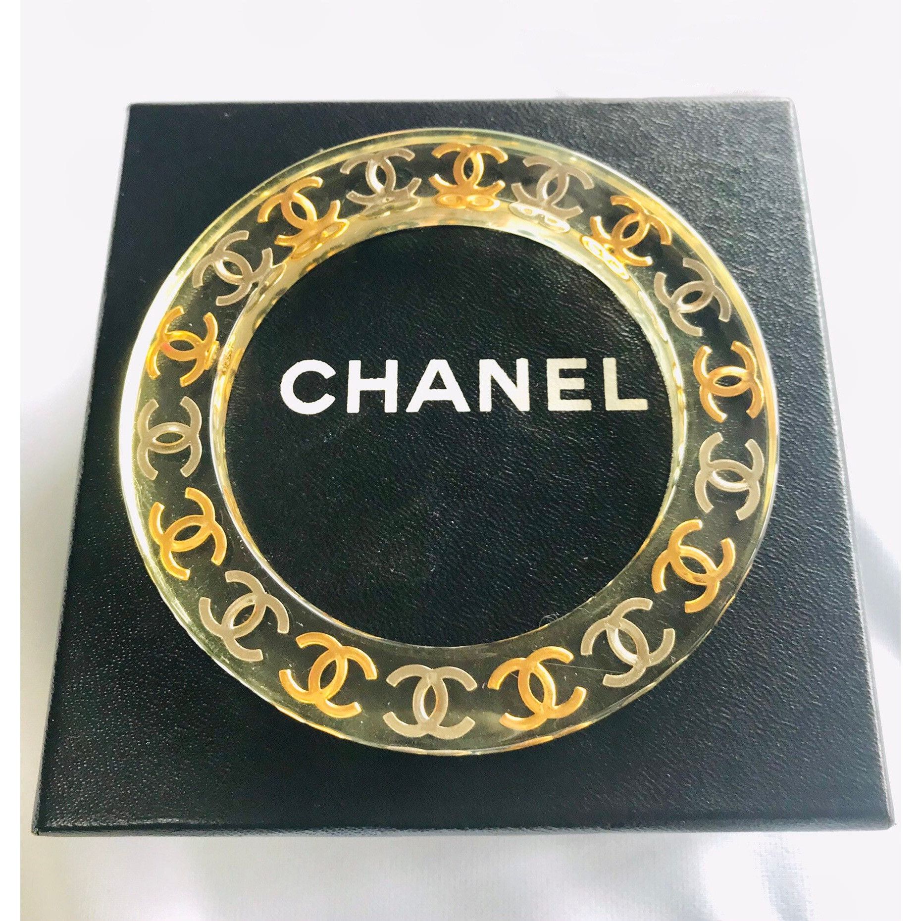 Chanel Vintage CHANEL resin bangle with gold and silver CC Size ONE SIZE - 9 Thumbnail