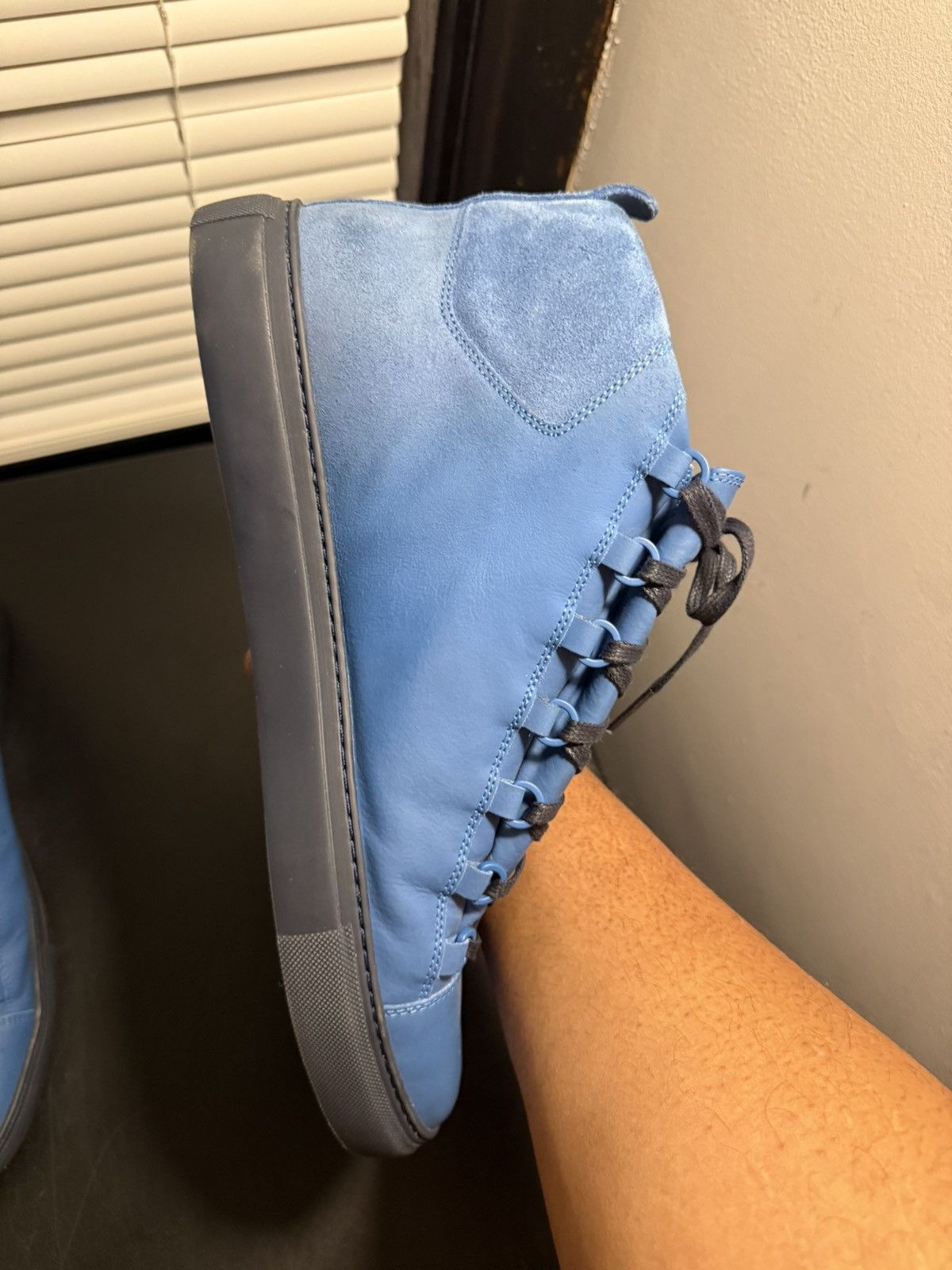 Balenciaga Balenciaga Arena Blue Half Leather Half Suede Sneakers 12 US Size US 12 / EU 45 - 8 Thumbnail