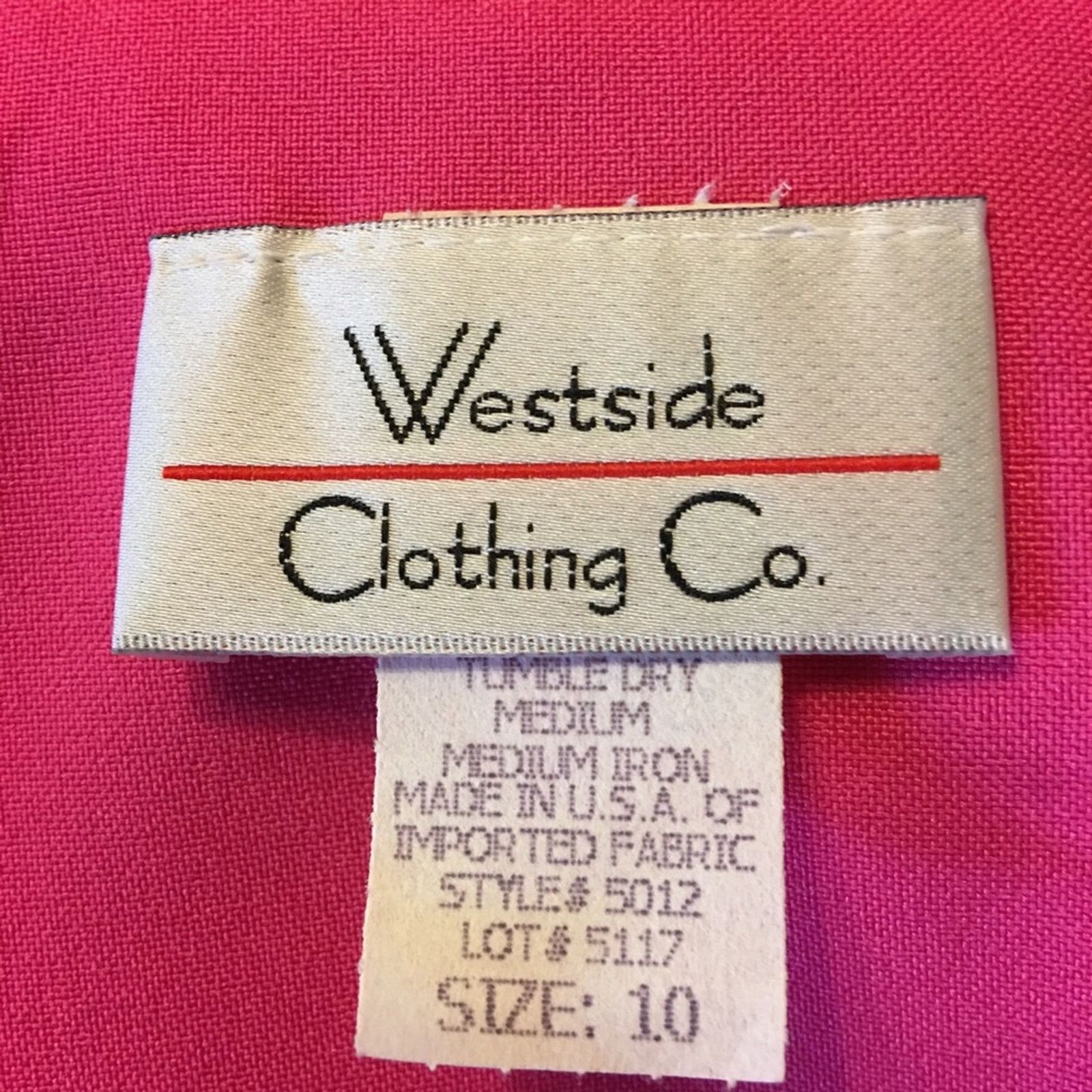 Vintage Westside Clothing Co pink skirt set NWT 10 Size L / US 10 / IT 46 - 7 Thumbnail