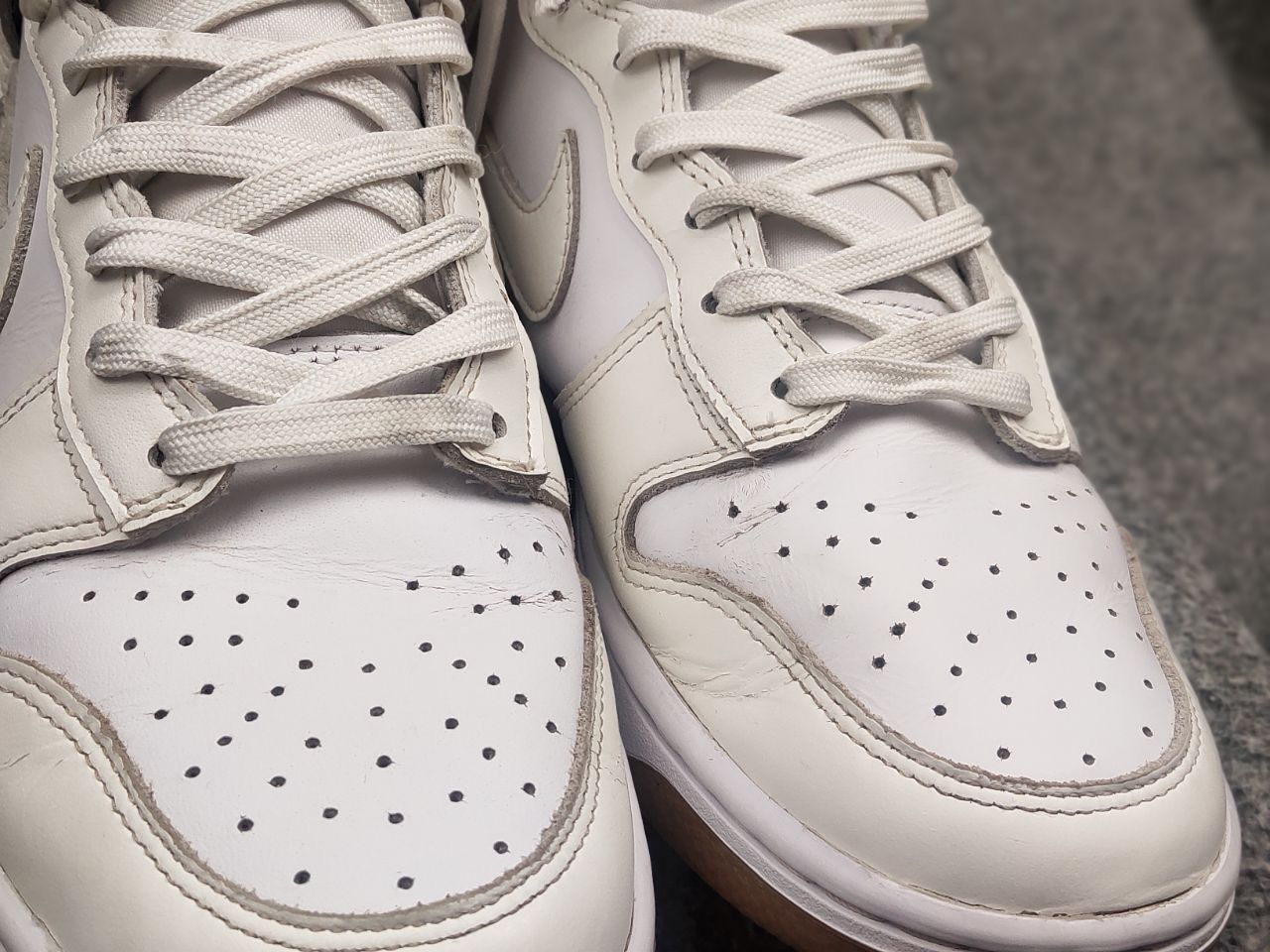 Nike Nike Dunk High Sail Gum Leather White Sneakers Vintage Style Size US 7.5 / EU 40-41 - 20 Thumbnail