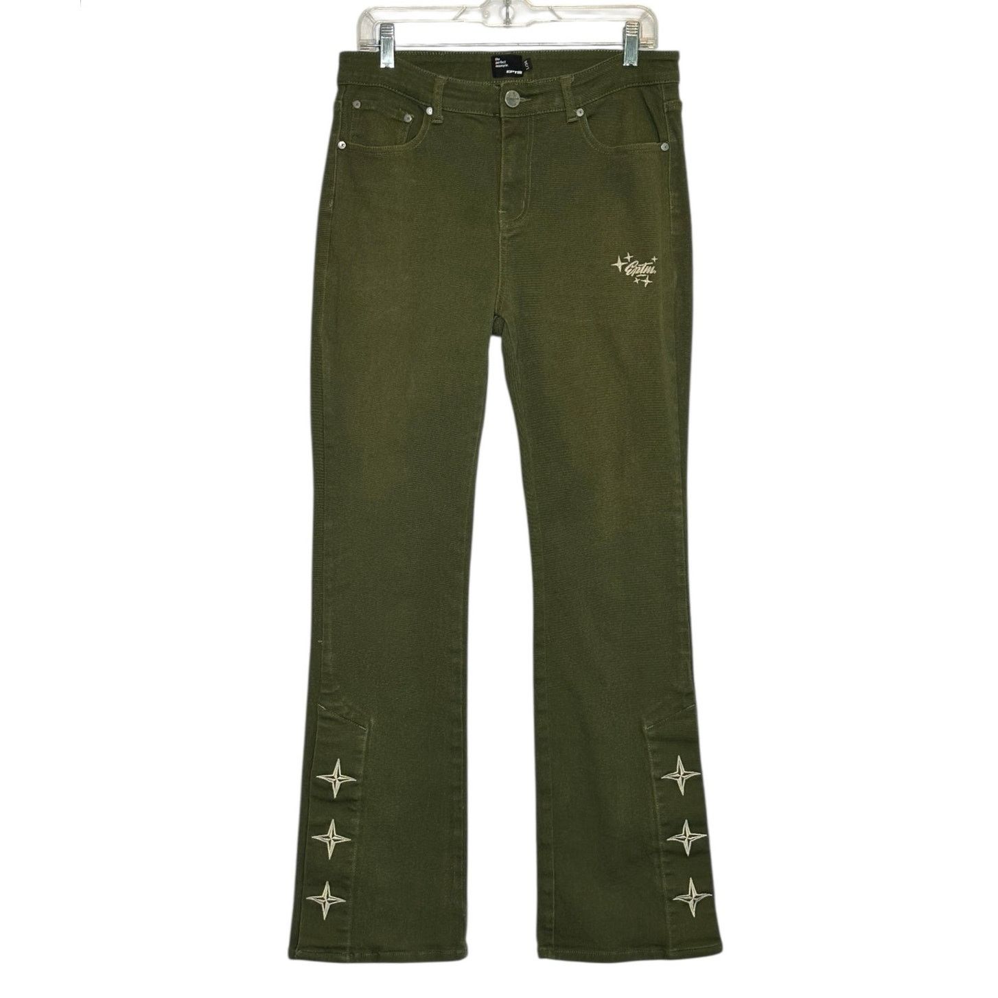 EPTM Lumi green flare jeans size Large