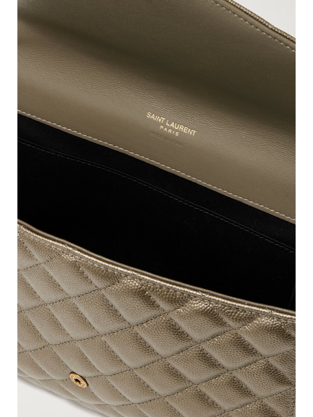 Saint Laurent Paris o1b1hav110125 Size: OS / Leather Pouch in Dark Piombo Size ONE SIZE - 3 Thumbnail