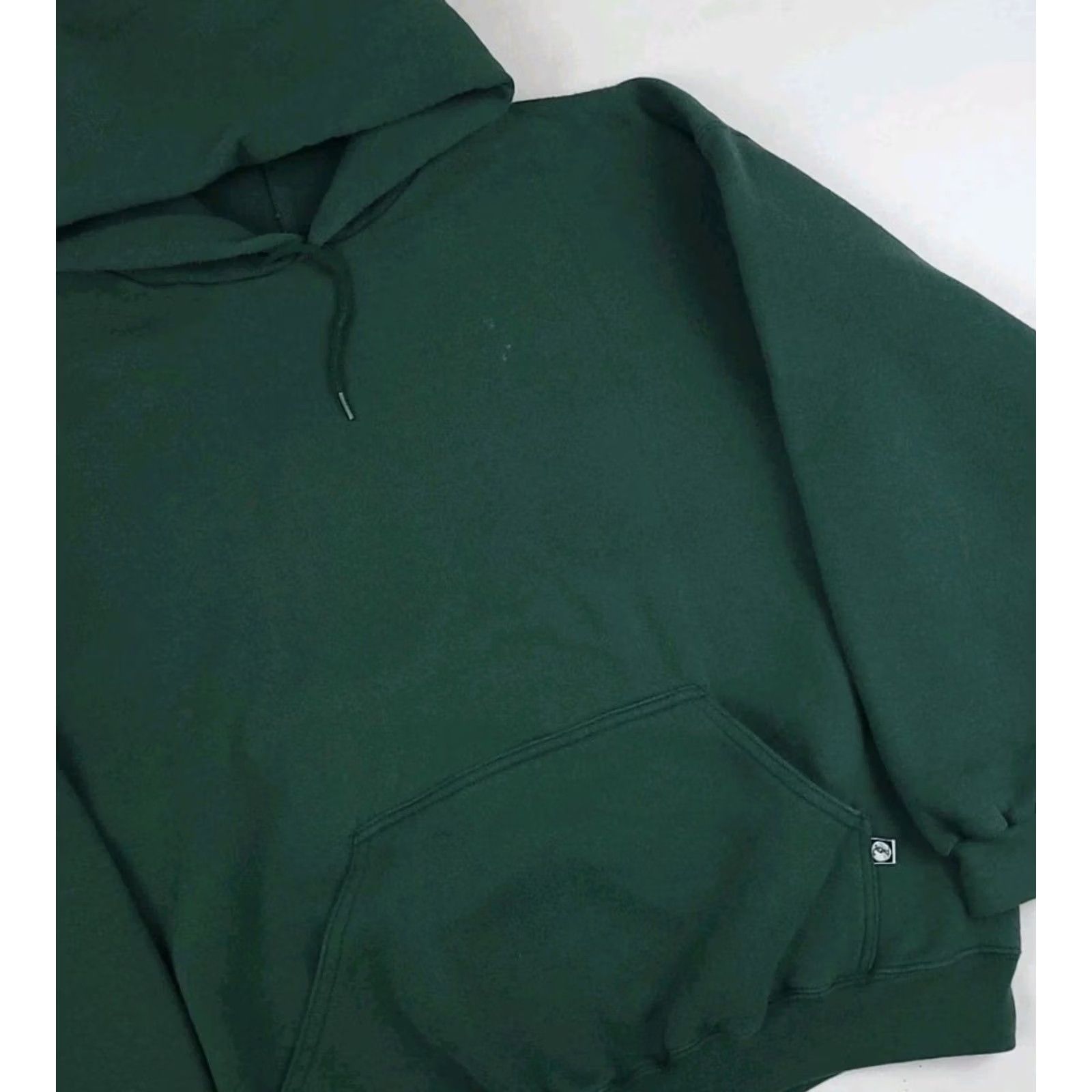 Vintage Vintage Discus Athletic Hoodie Dark Green Blank Pullover USA 90s Worn READ* Size US L / EU 52-54 / 3 - 2 Thumbnail
