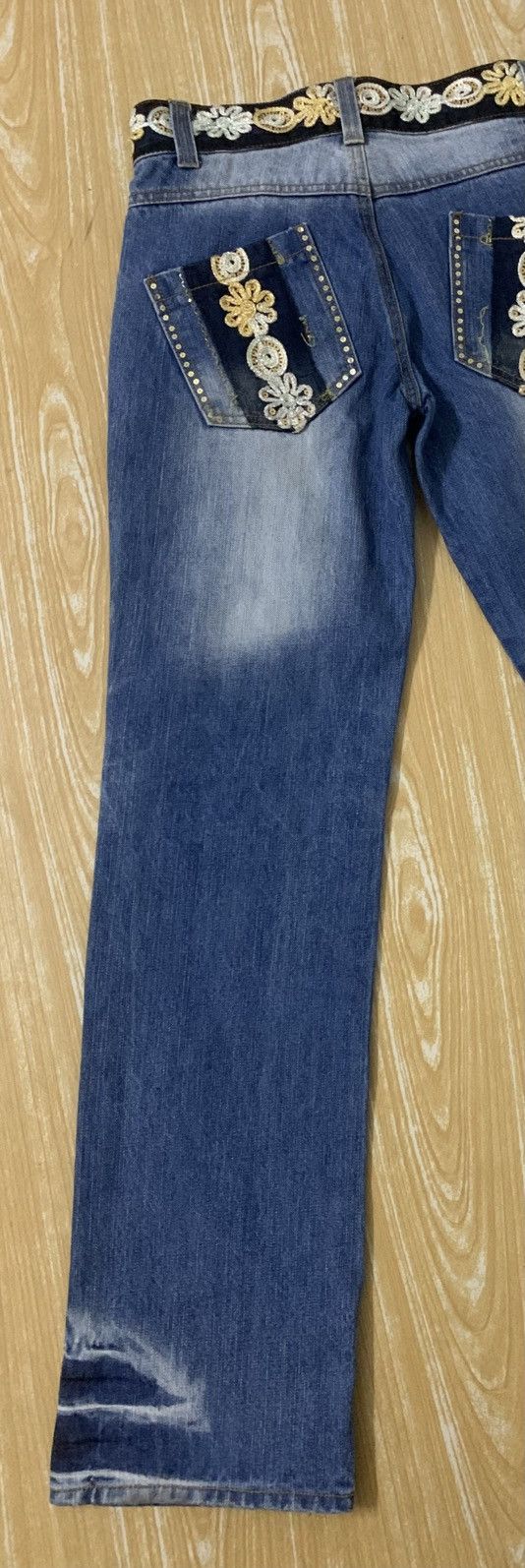 Japanese Brand Blue Moon Blue Rare Design Denim Jeans Pants Size US 28 / EU 44 - 13 Thumbnail