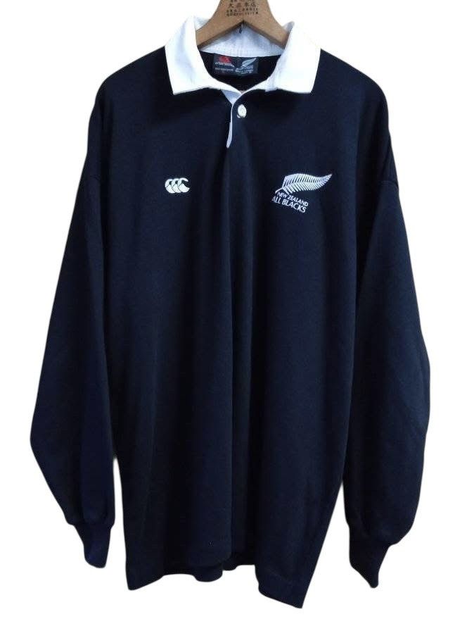 Canterbury of New Zealand 90s Vintage Canterbury All Black New Zealand Rugby Team Size US XL / EU 56 / 4 - 1 Thumbnail