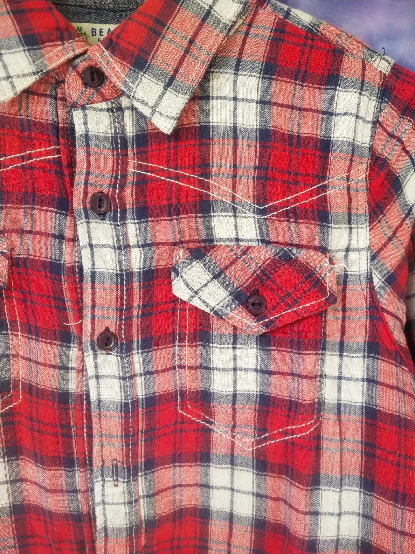 Beams Plus Vintage Beams Heart Red Plain Woman Flanel Shirt Size S / US 4 / IT 40 - 2 Thumbnail