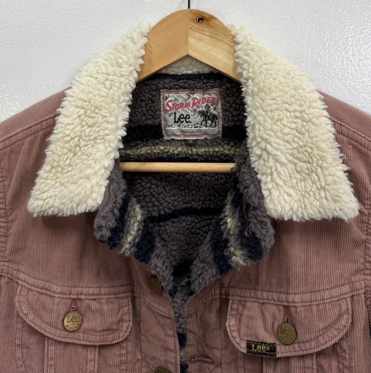 Lee VTG Lee Storm Rider Corduroy Sherpa Jacket Western Workwear Size M / US 6-8 / IT 42-44 - 10 Thumbnail