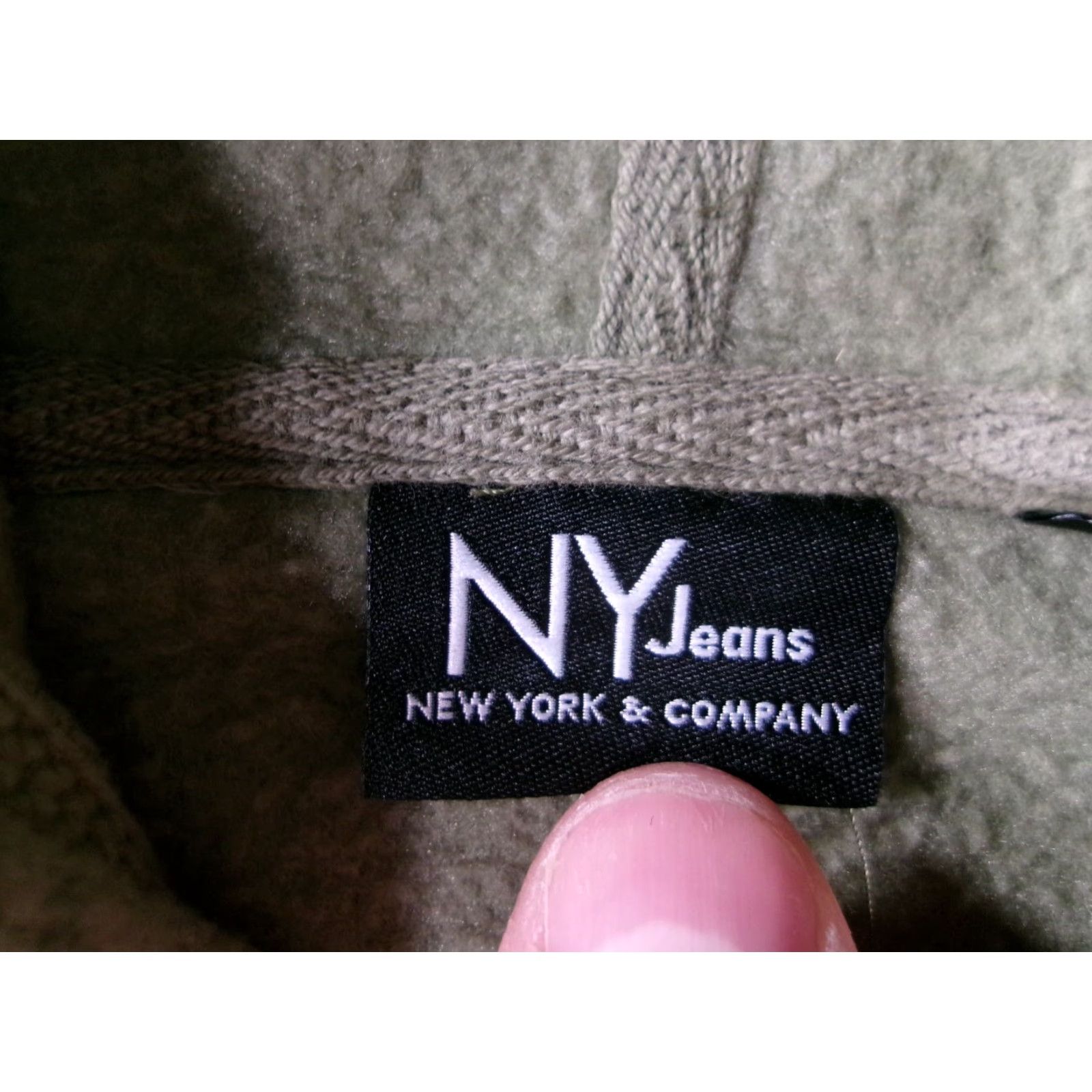 Vintage VINTAGE NY Jeans Hoodie Womens XL Olive Fleece Full Zip Hooded Jacket Kangaroo Pockets Size XL / US 12-14 / IT 48-50 - 6 Thumbnail