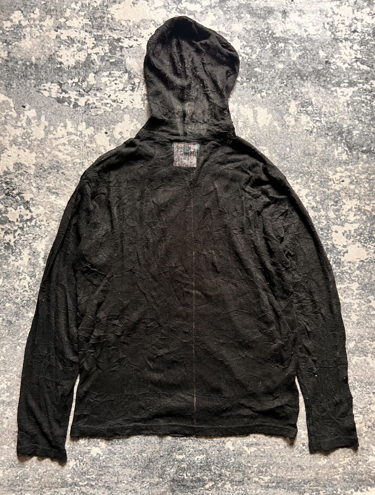 Katharine Hamnett London Katherine Hamnett Sheer Black Hoodie Size US M / EU 48-50 / 2 - 3 Thumbnail