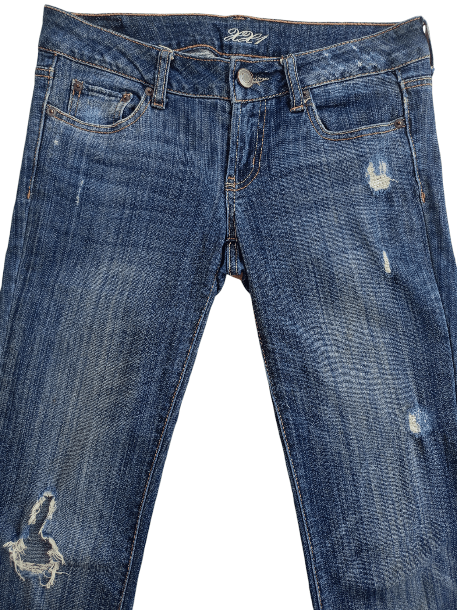 Forever 21 × Vintage XXL FOREVER 21 Boot Cut Distressed Vintage Streetwear Jeans Size 27" / US 4 / IT 40 - 2 Thumbnail