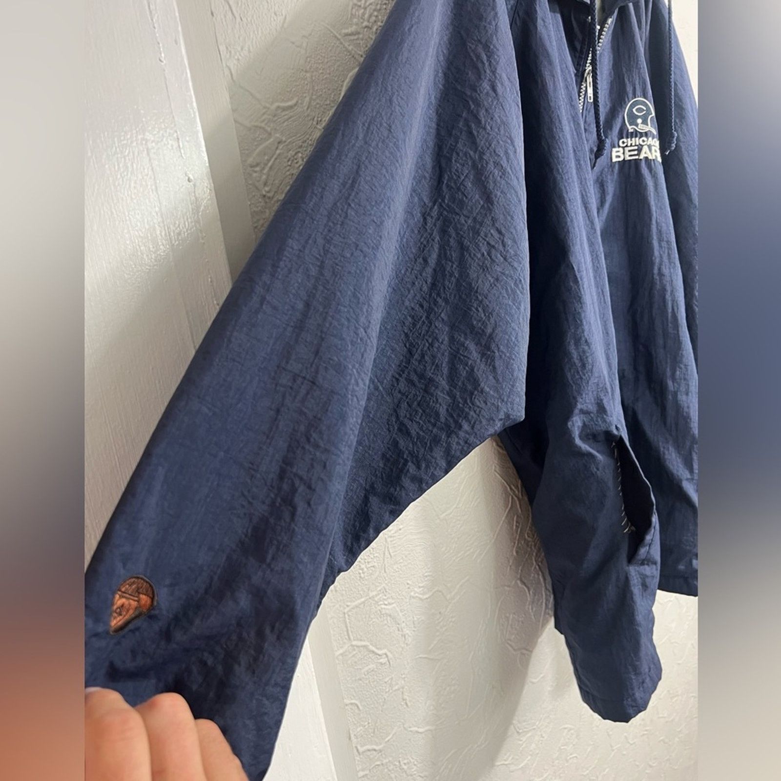 Champion VINTAGE Champion Chicago Bears Long Lined Jacket Mens RARE Size US XXL / EU 58 / 5 - 7 Thumbnail