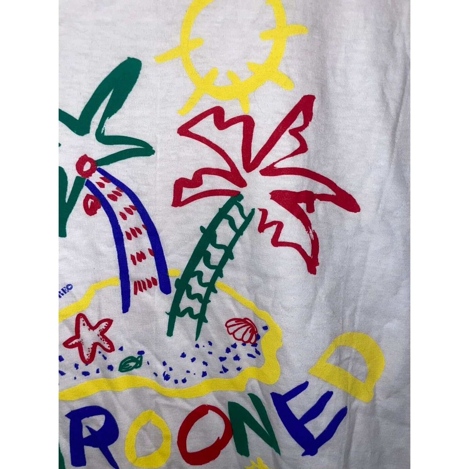 Vintage Vintage Tropical Beach Marooned Sun Valley White L Shirt 80s Size US L / EU 52-54 / 3 - 4 Thumbnail