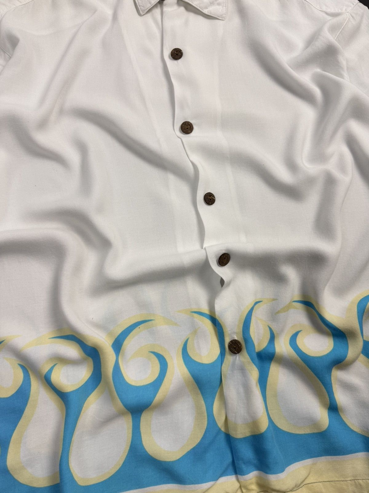 Mambo 90s Mambo Vintage Button Up Shirt White Flame Print Y2K Size US L / EU 52-54 / 3 - 4 Thumbnail
