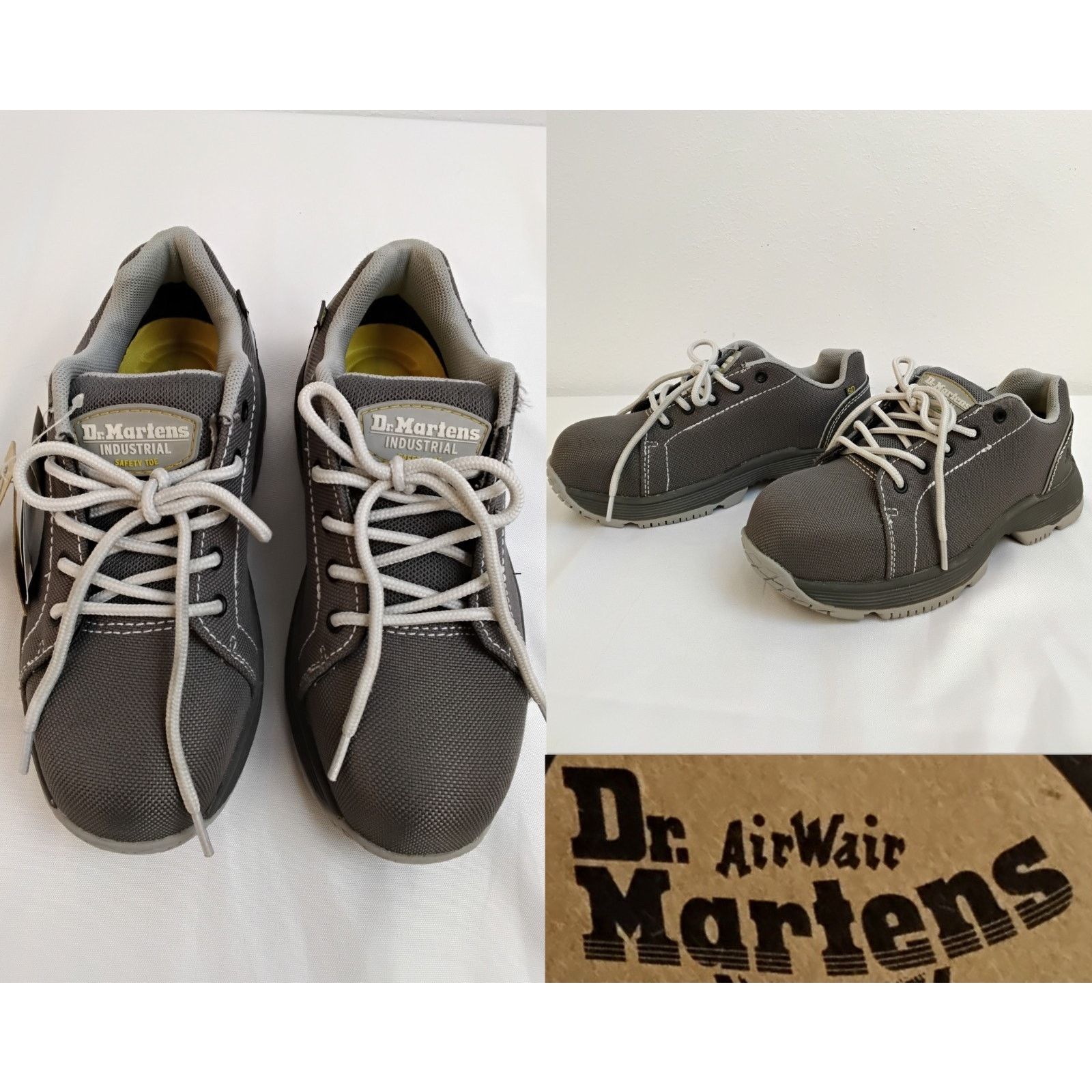Dr. Martens Dr Martens Industrial Steel Toe Shoes Women's 5 Gray Mesh Size US 5 / IT 35 - 1 Thumbnail