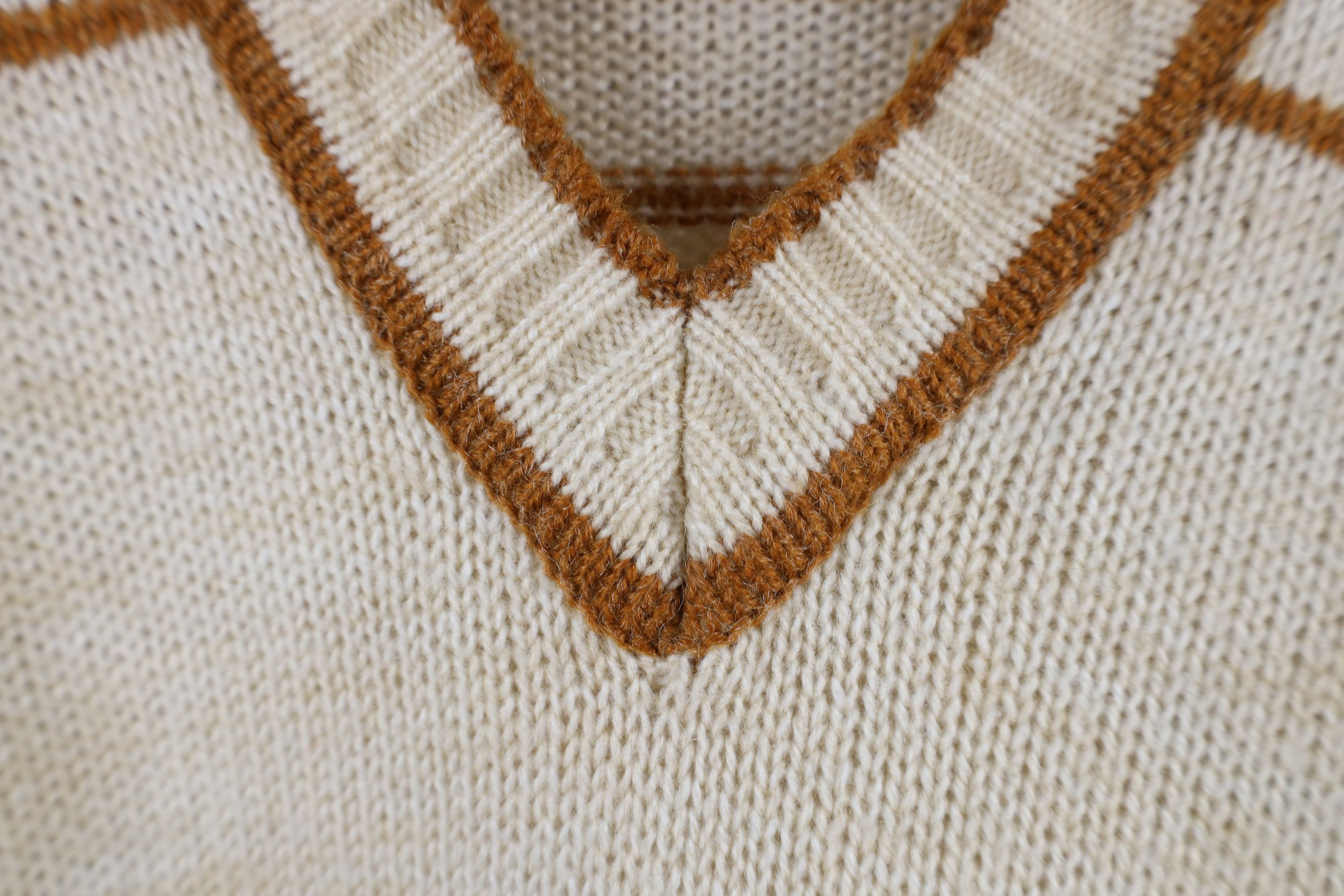 Vintage Vintage 70s Mid Century Modern MCM Striped Knit Sweater Size US M / EU 48-50 / 2 - 5 Thumbnail