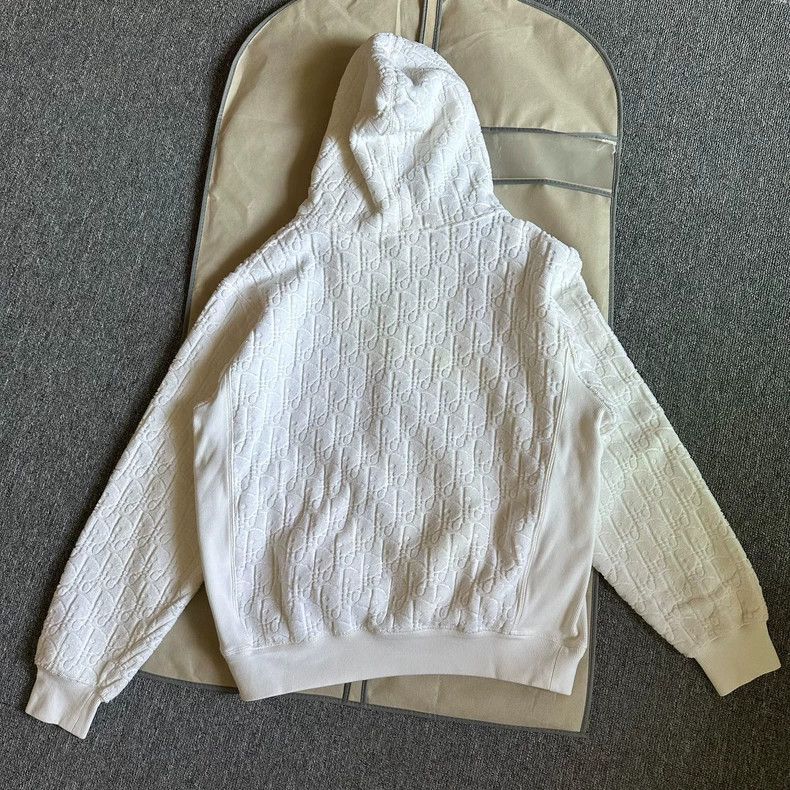 Dior Dior White towel printed with logo presbyopic hoodie sweat Size US L / EU 52-54 / 3 - 3 Thumbnail