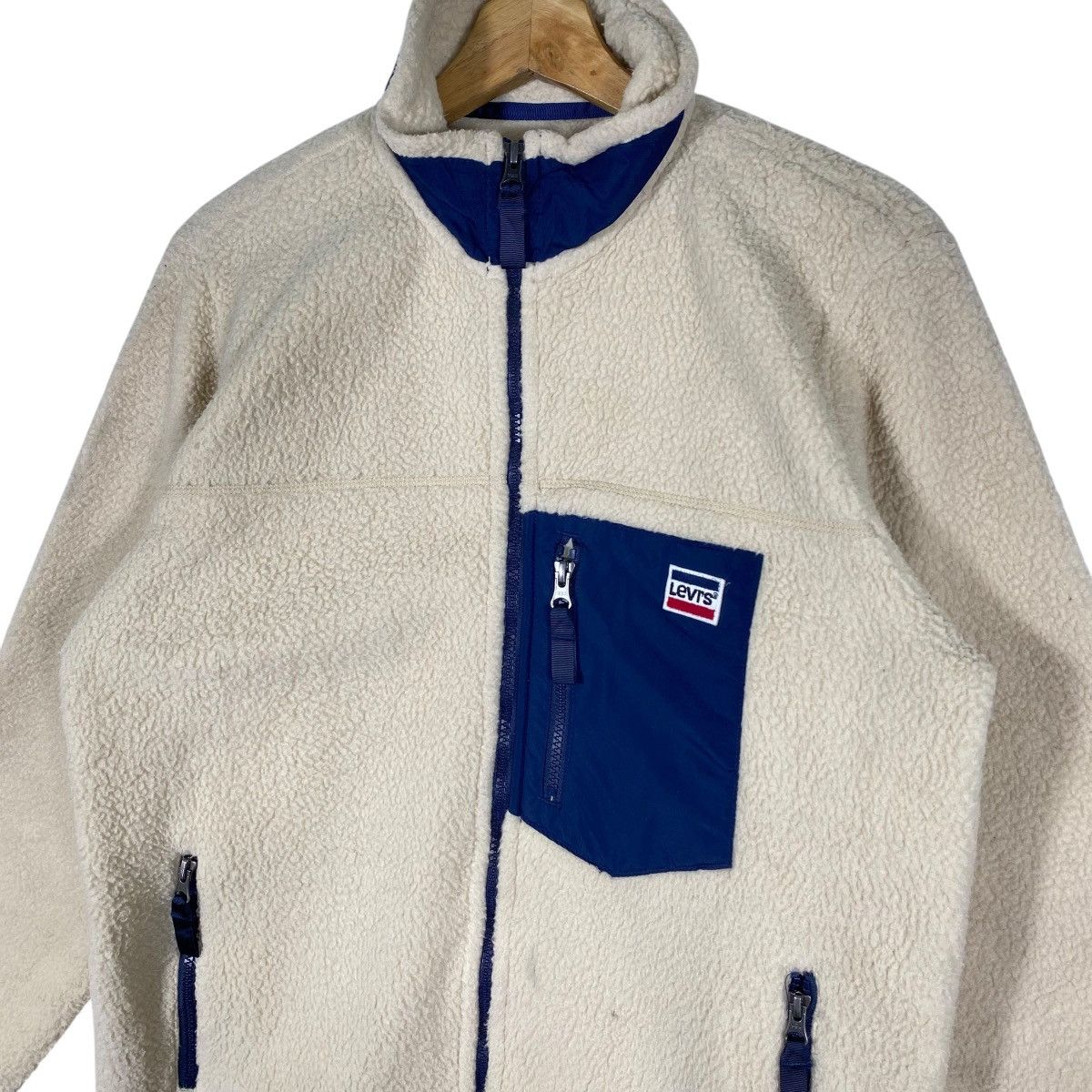Levi's Levis Sherpa Fleece Zipper Jacket M Size Beige Colour Size US M / EU 48-50 / 2 - 5 Thumbnail