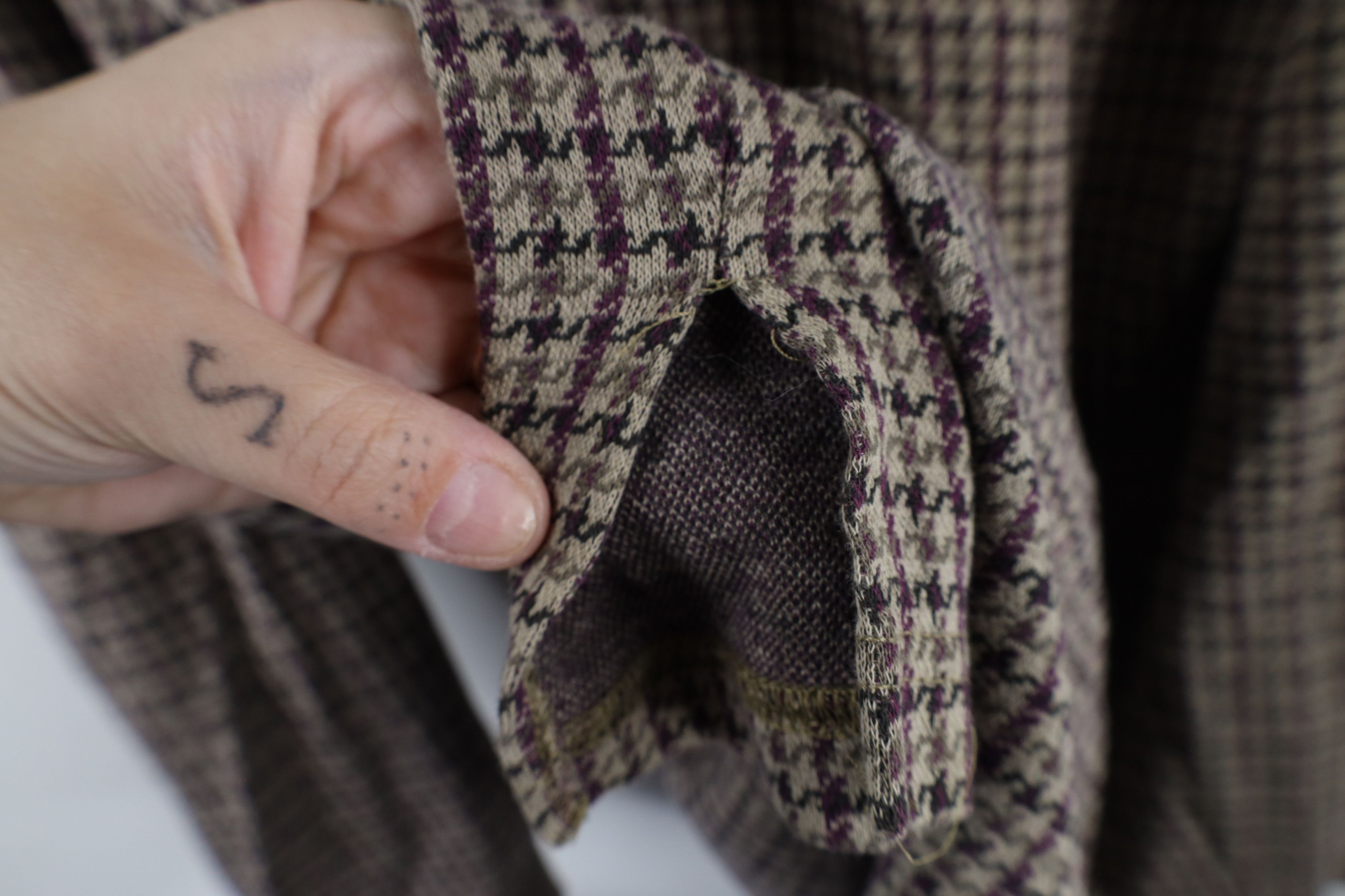 Eddie Bauer × Vintage Vintage 90s Eddie Bauer Houndstooth Long Sleeve Rugby Polo Size US L / EU 52-54 / 3 - 5 Thumbnail