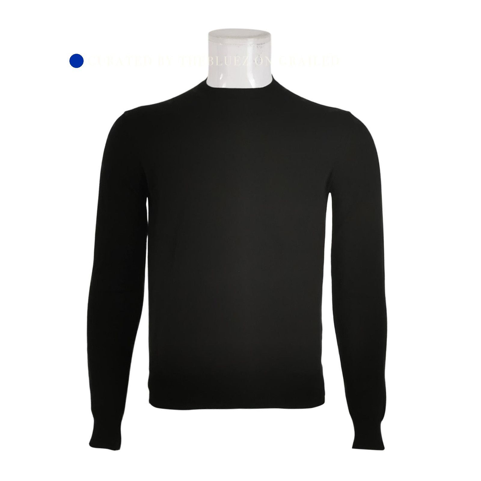 Prada Classic Black Cotton Crewneck Sweater Size US S / EU 44-46 / 1 - 1 Thumbnail