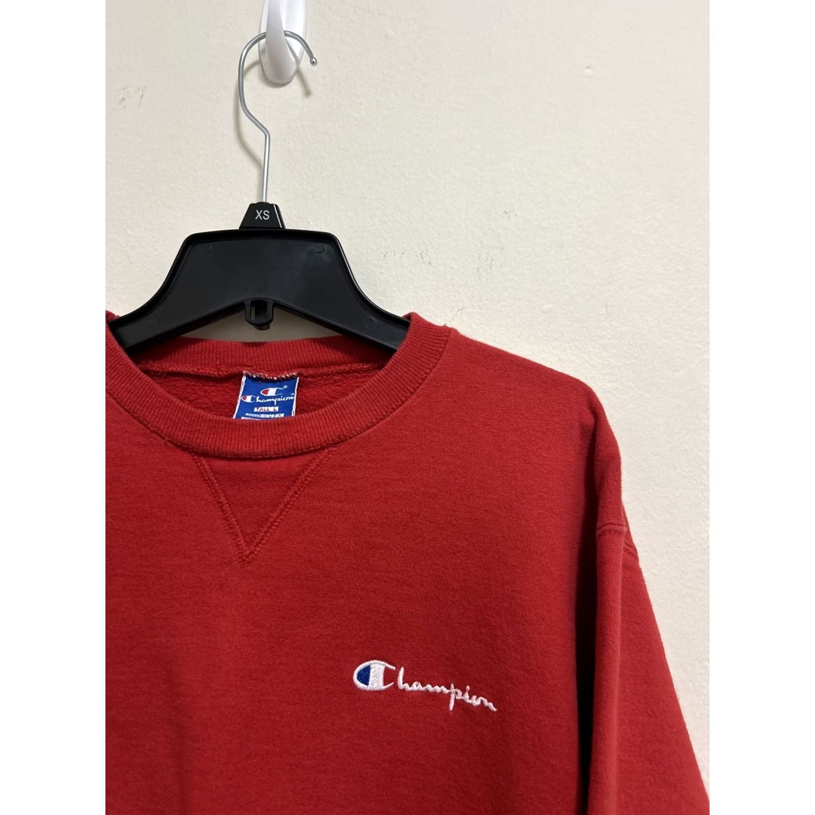Champion VINTAGE Champion Sweatshirt crewneck Mens L Red 90s Pullover Made in USA Size US L / EU 52-54 / 3 - 4 Thumbnail