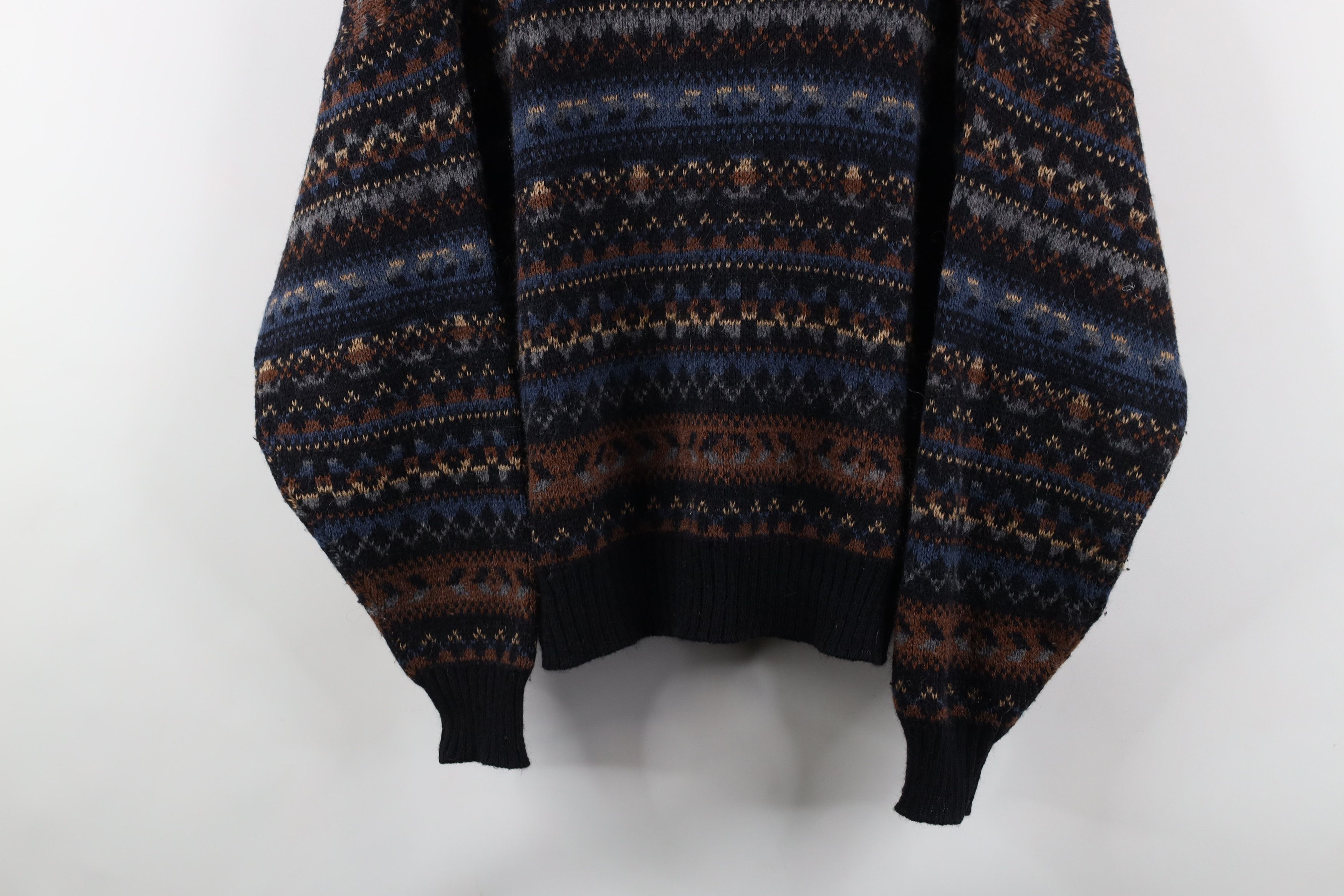 Vintage Vintage 90s Streetwear Wool Blend Knit Fair Isle Sweater Size US M / EU 48-50 / 2 - 3 Thumbnail