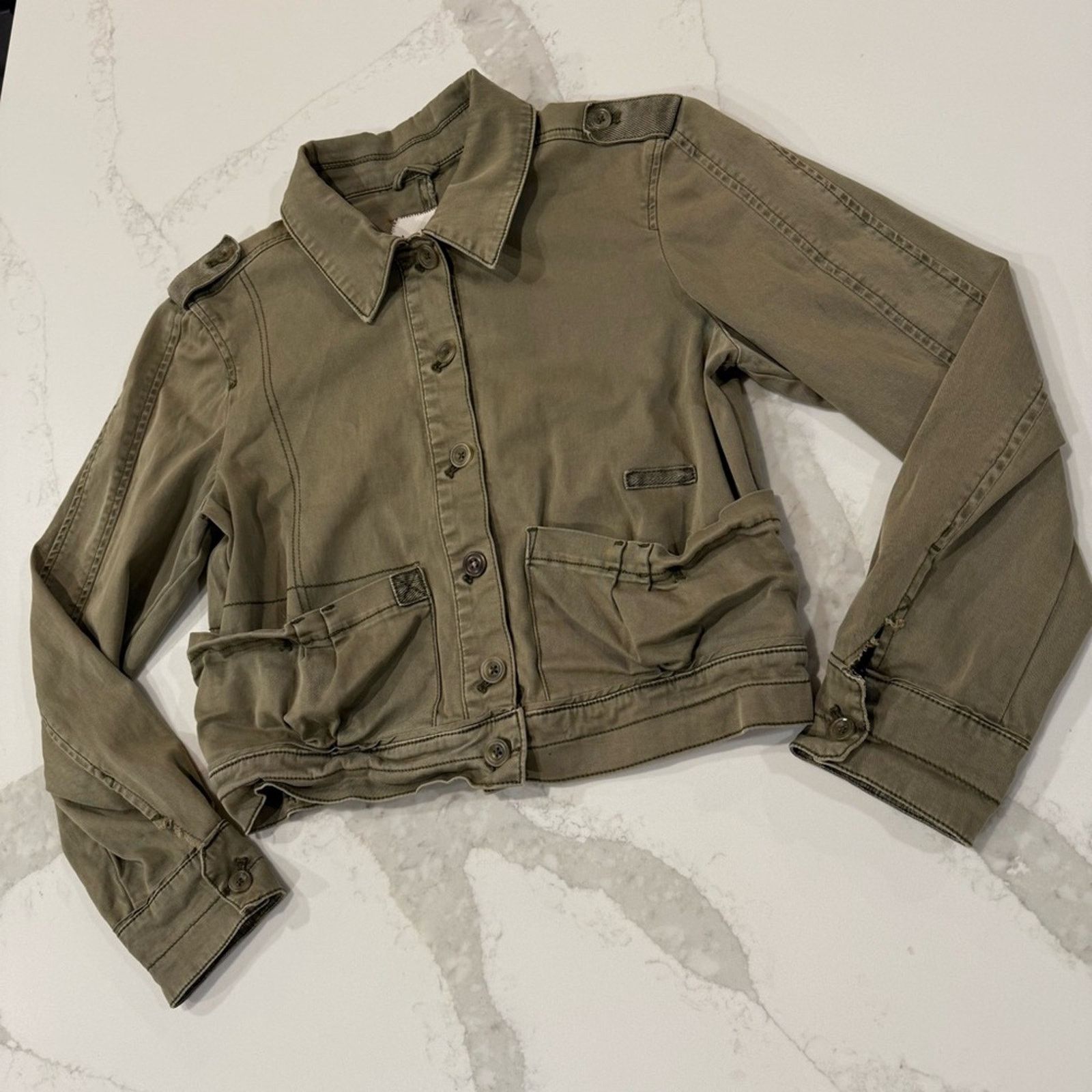 Anthropologie Hei Hei Anthropologie Military Crop Utility Jacket Womens SP Size S / US 4 / IT 40 - 3 Thumbnail