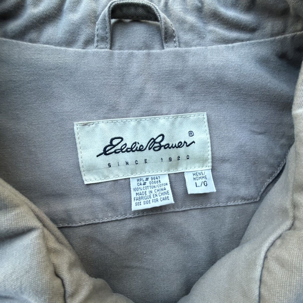 Eddie Bauer Eddie Bauer Vintage Khaki Canvas Utility Full-Zip Jacket Size US L / EU 52-54 / 3 - 3 Thumbnail