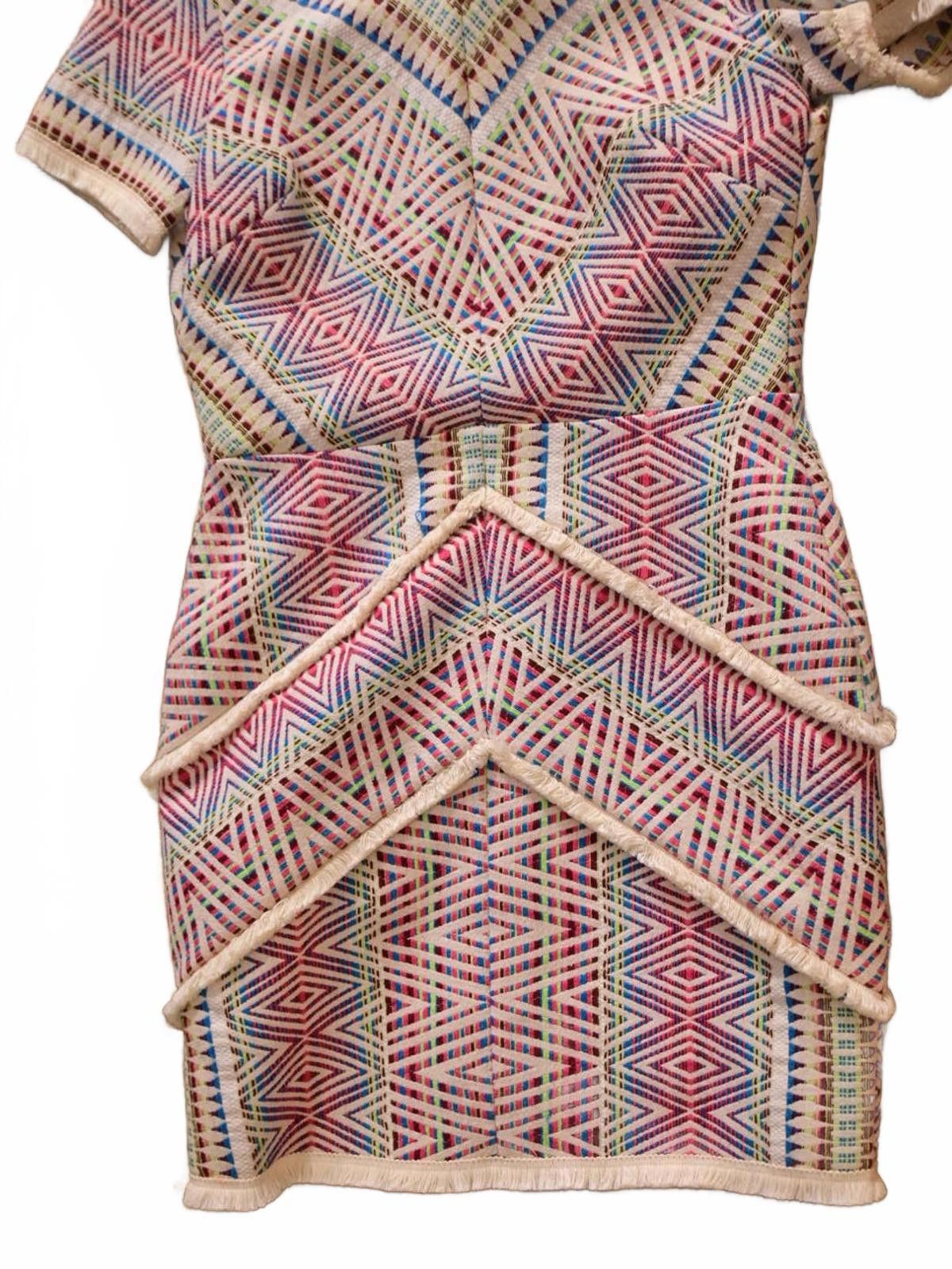 Other Adelyn Rae Jaylene Short Sleeve Multicolor Geometric Dress S Size S / US 4 / IT 40 - 2 Thumbnail