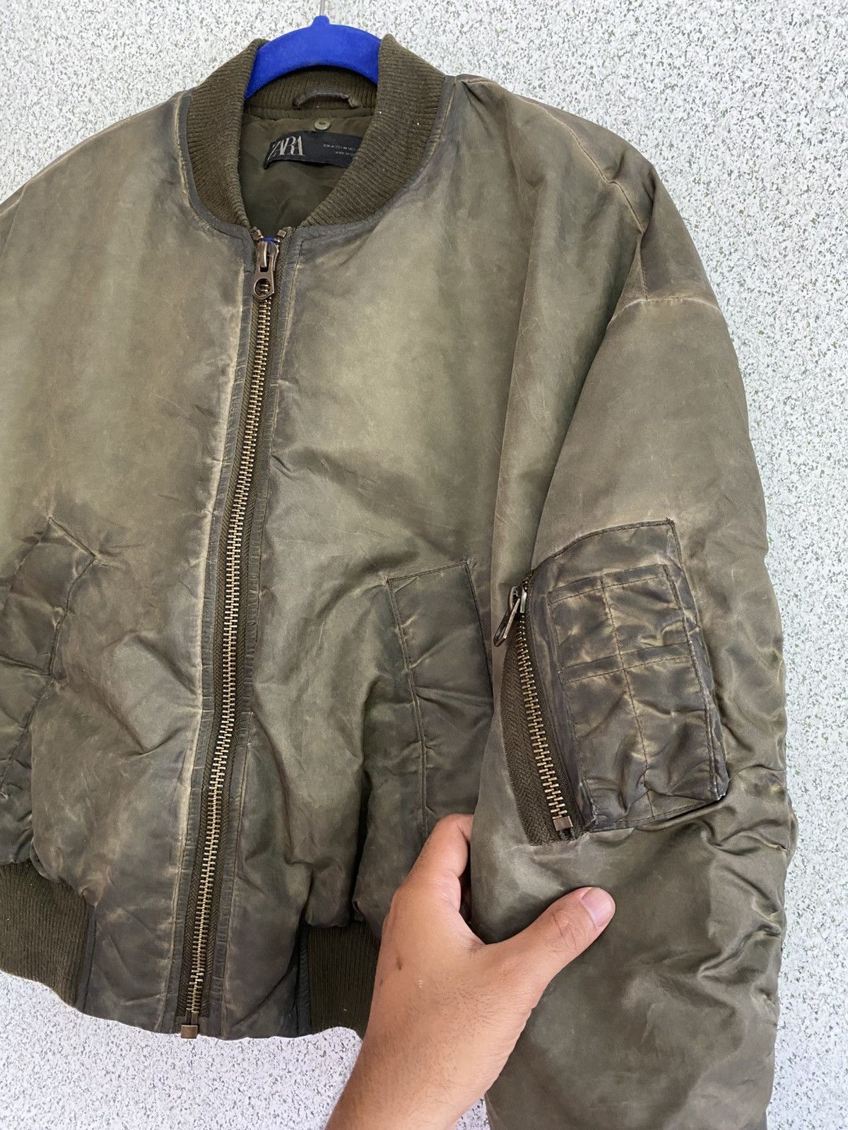 Zara ZARA Basic Military Bomber Jacket Alpha Croptop for Women Size M / US 6-8 / IT 42-44 - 7 Thumbnail