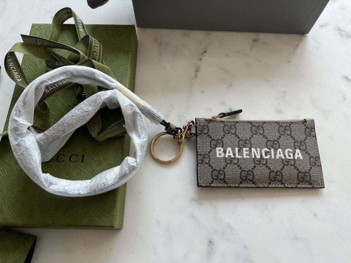 Balenciaga × Gucci Gucci x Balenciaga The Hacker Project Card Case with Strap Size ONE SIZE - 2 Thumbnail