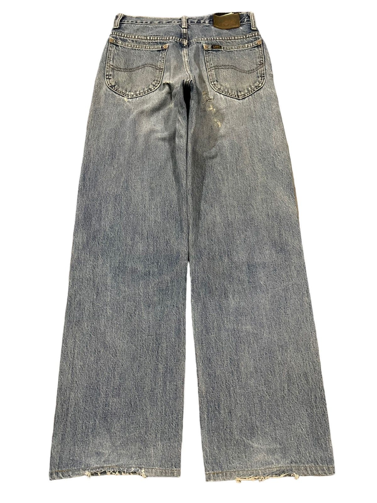 Lee Vintage 90s Lee Riders Blue Wash Distress Baggy Jeans Size US 27 - 2 Thumbnail