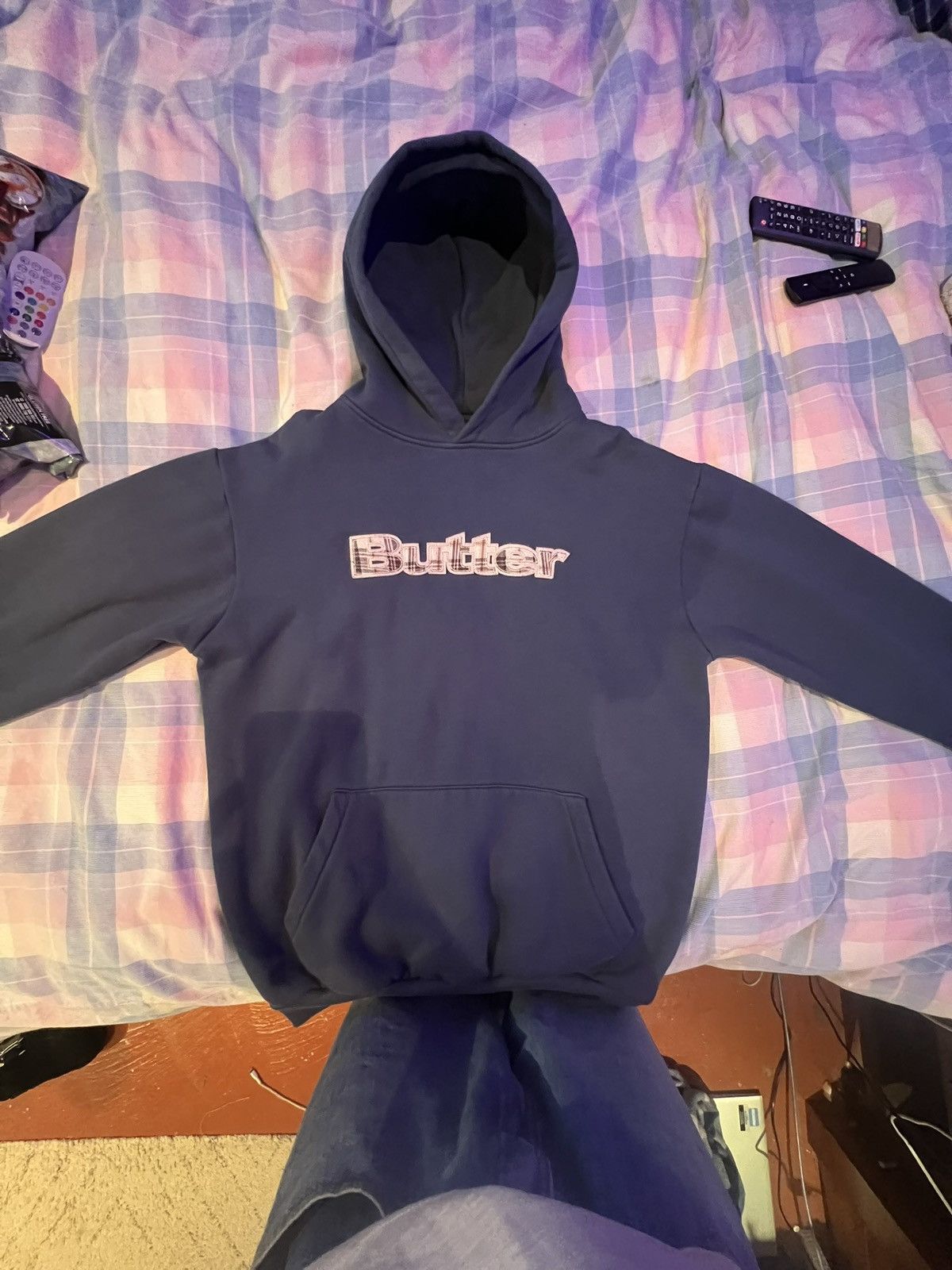 Butter Goods BUTTER HOODIE GOODS PLAID APPLIQUE PO HOODIE SLATE BLUE Size US S / EU 44-46 / 1 - 1 Thumbnail