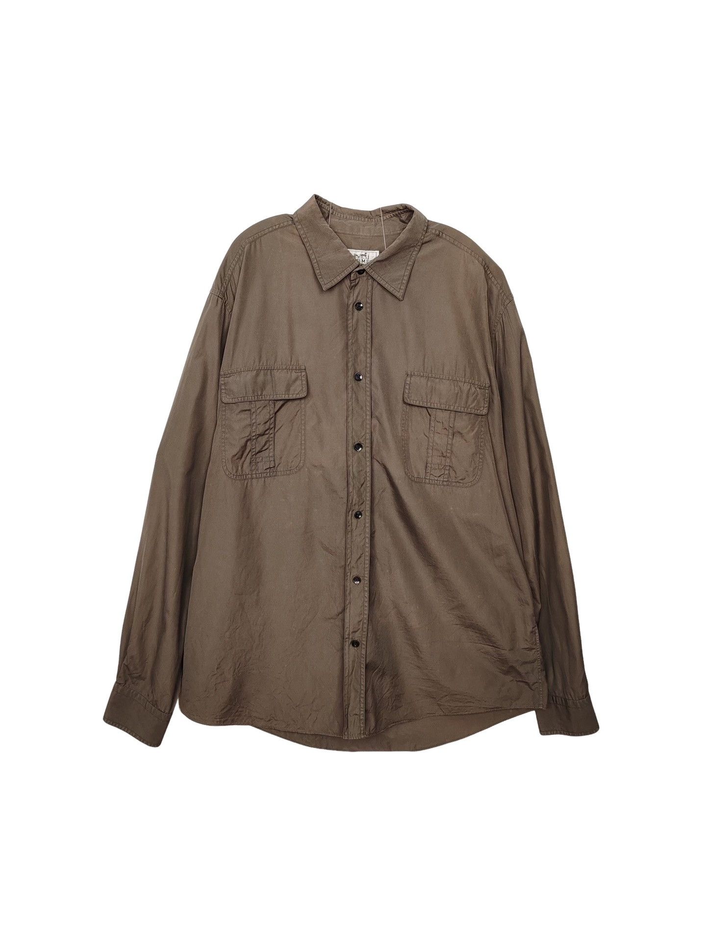 Hermes Hermes Cotton Button Up Shirt Size L Size US L / EU 52-54 / 3 - 1 Thumbnail