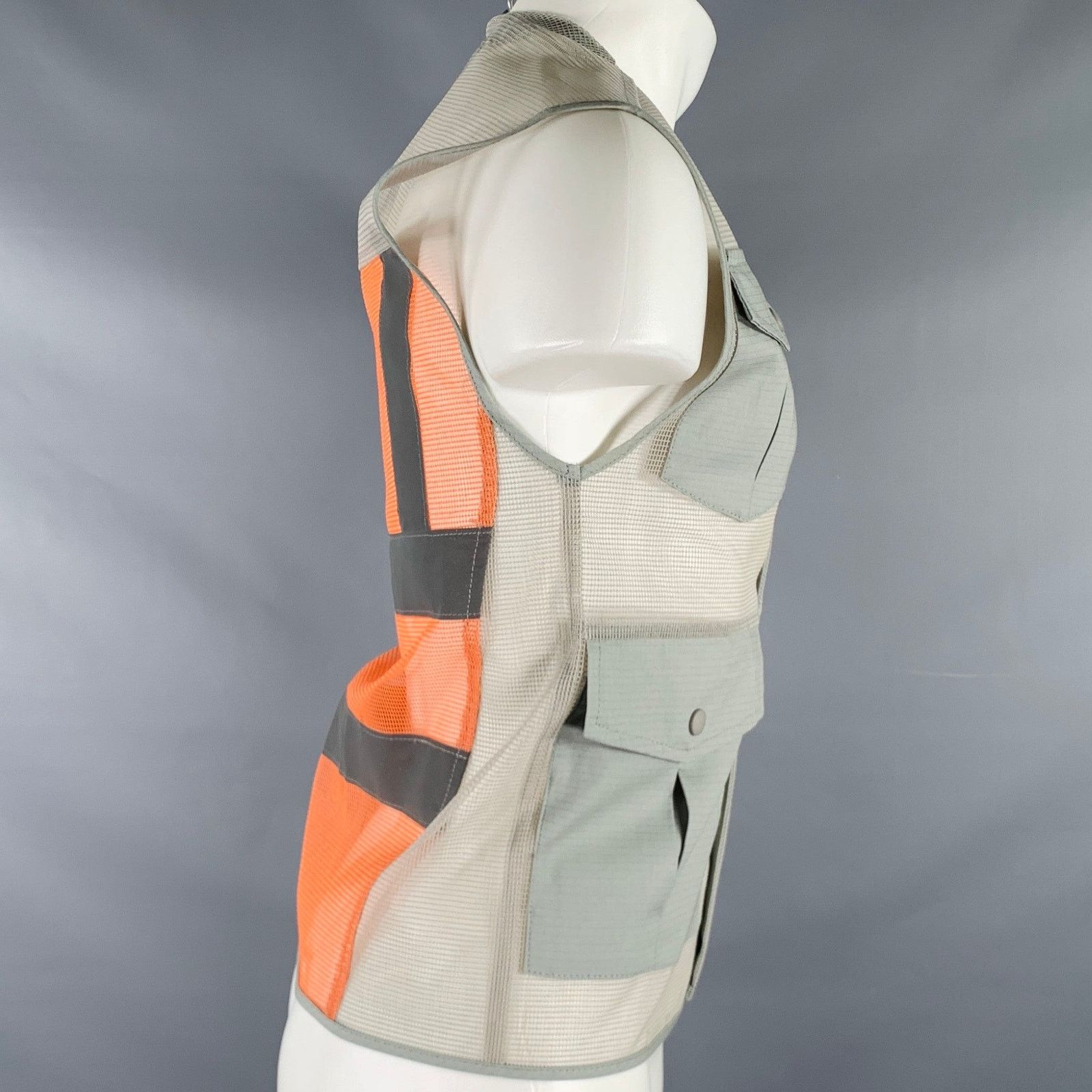 U.P.W.W. U.P.W.W. Size XS Grey Orange Mesh Polyurethane Utility Vest Size US XS / EU 42 / 0 - 3 Thumbnail