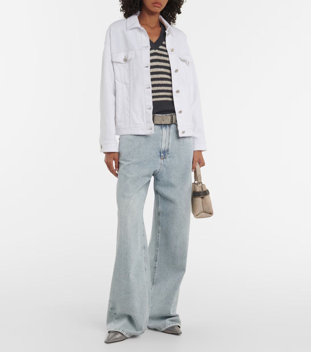 Brunello Cucinelli o1y0725 Jacket in White Size S / US 4 / IT 40 - 6 Thumbnail