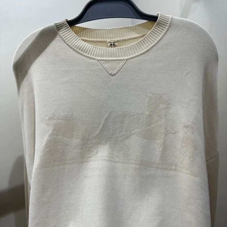 Hermes Hermes Off-white Carriage Cashmere Long Sleeve Size S / US 4 / IT 40 - 6 Thumbnail