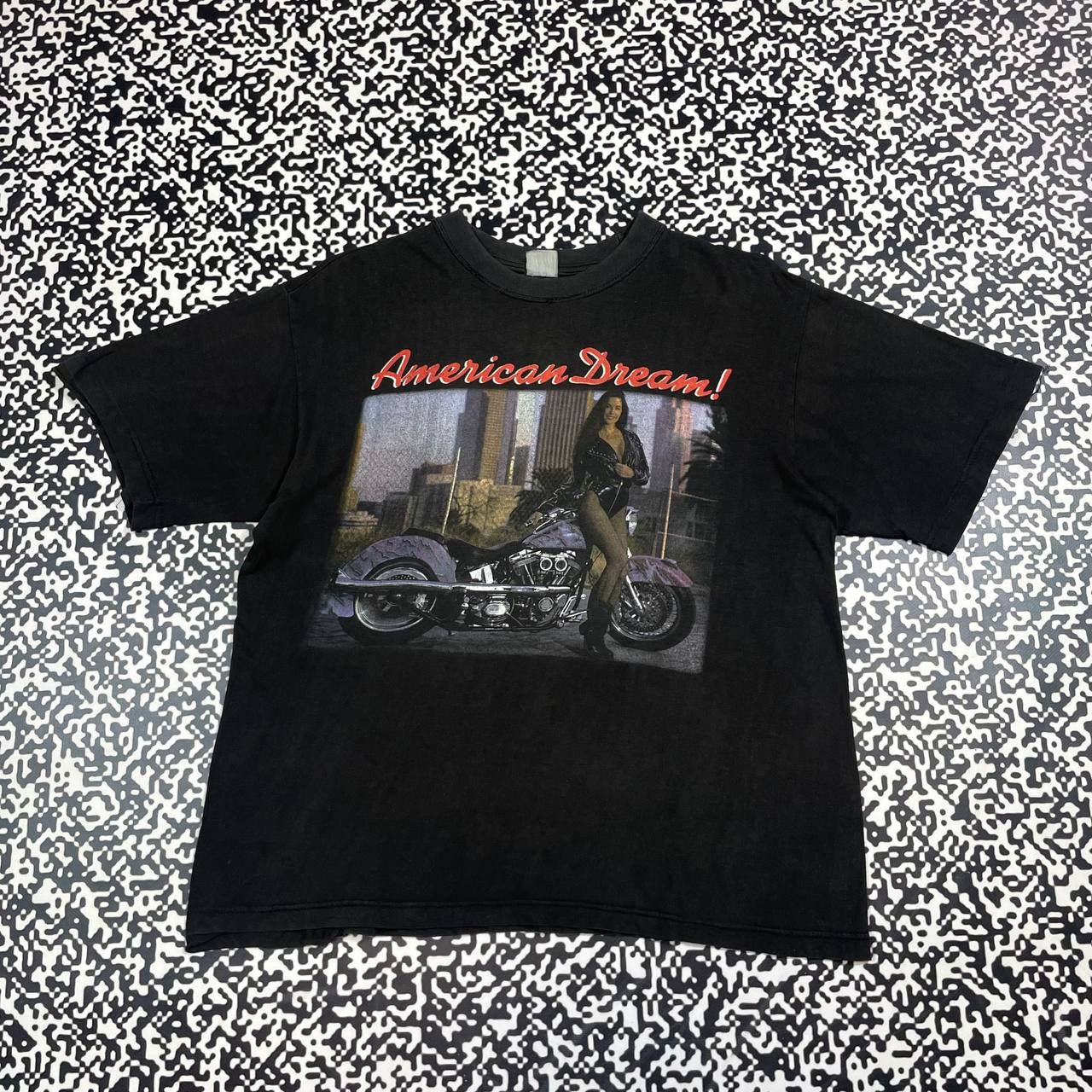 Vintage Vintage 90s American Dream Harley Davidson Style T-shirt Size US L / EU 52-54 / 3 - 1 Thumbnail