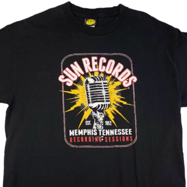 Vintage VINTAGE Sun Records T Shirt Mens XL Black Memphis Tennessee Made In USA Size US XL / EU 56 / 4 - 2 Thumbnail