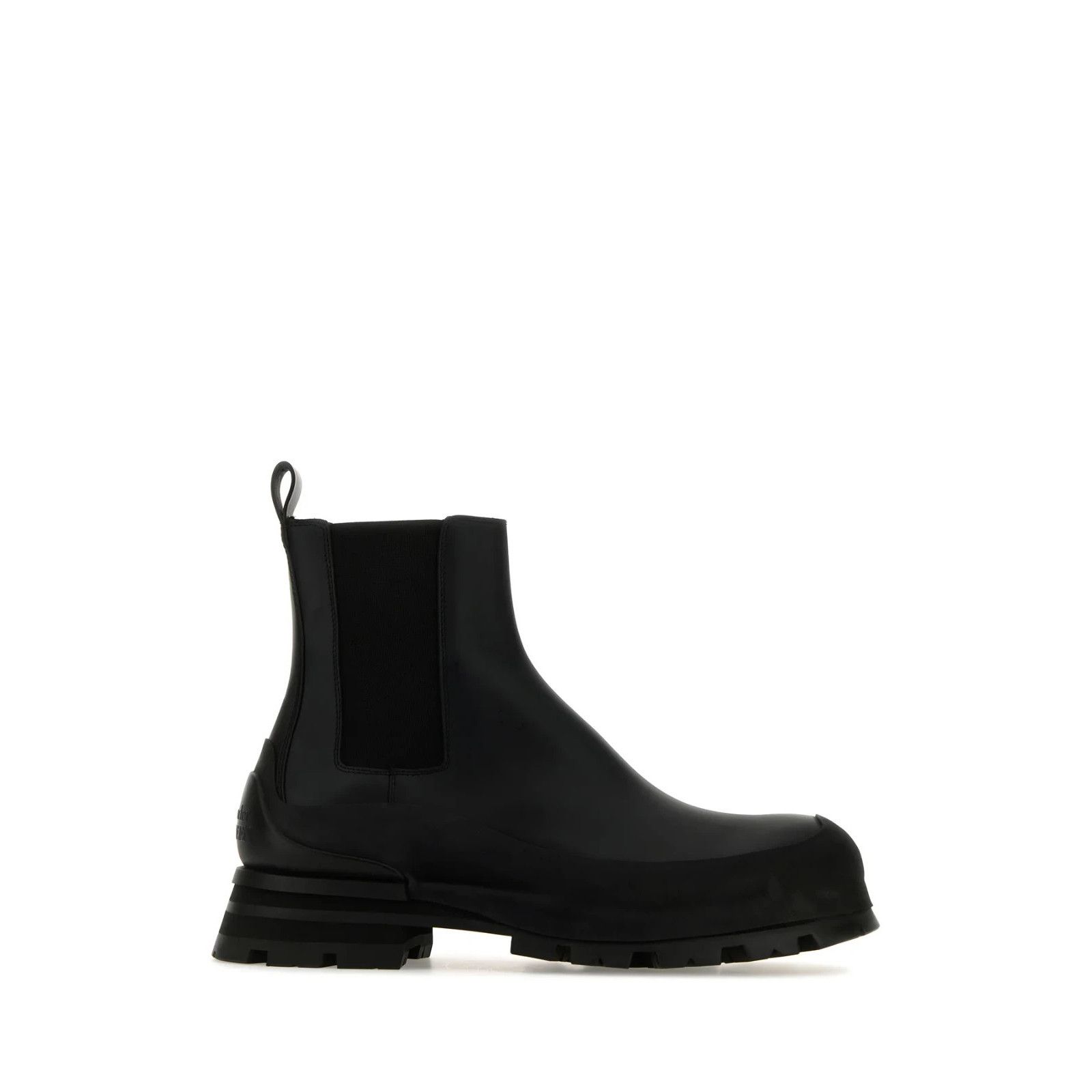 ALEXANDER MCQUEEN Chelsea Wander Black Leather Ankle Boots N