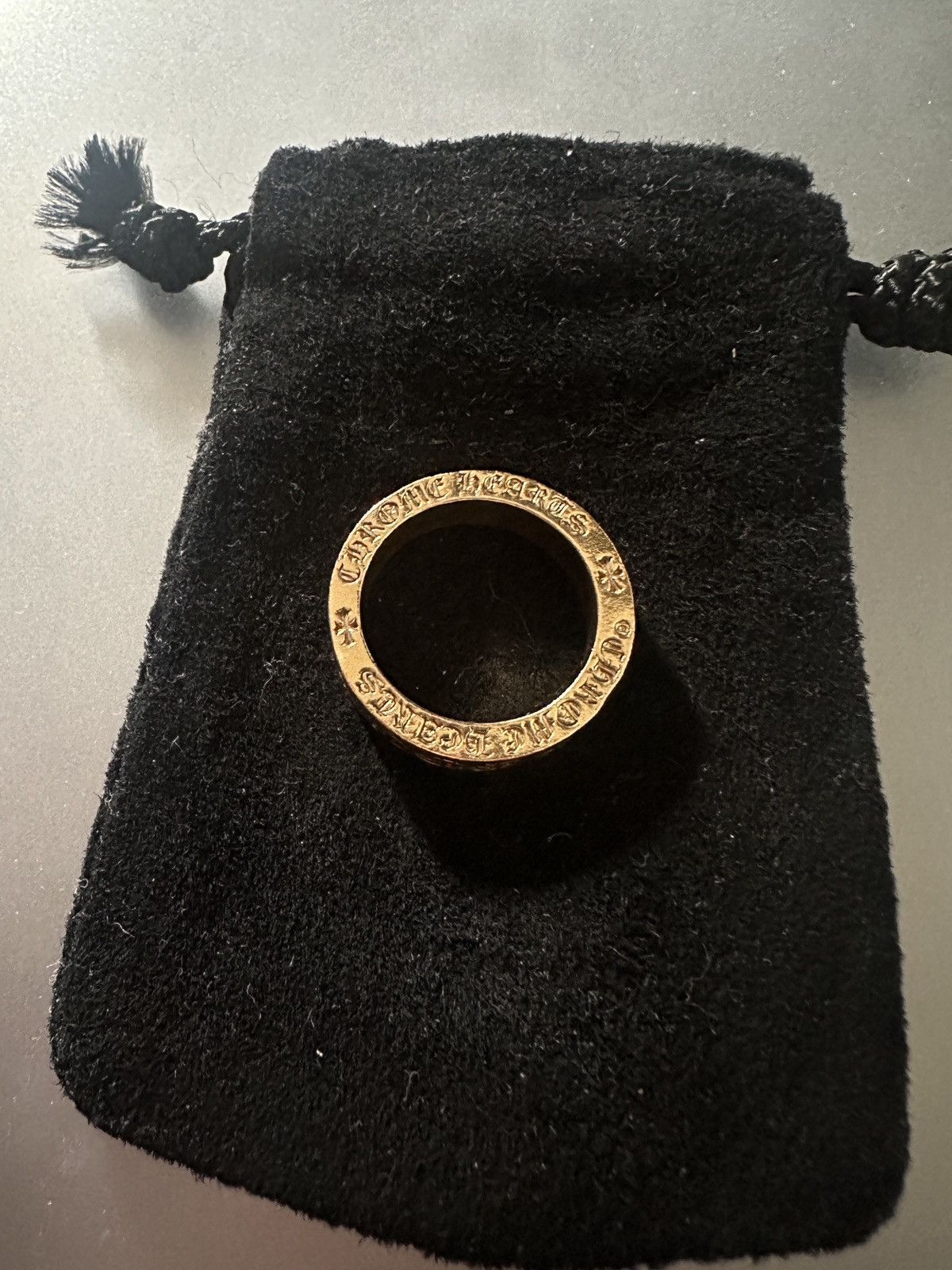 Chrome Hearts Chrome Hearts 22k Gold Fuck You Spacer Ring 6mm Size 8 Size ONE SIZE - 6 Thumbnail