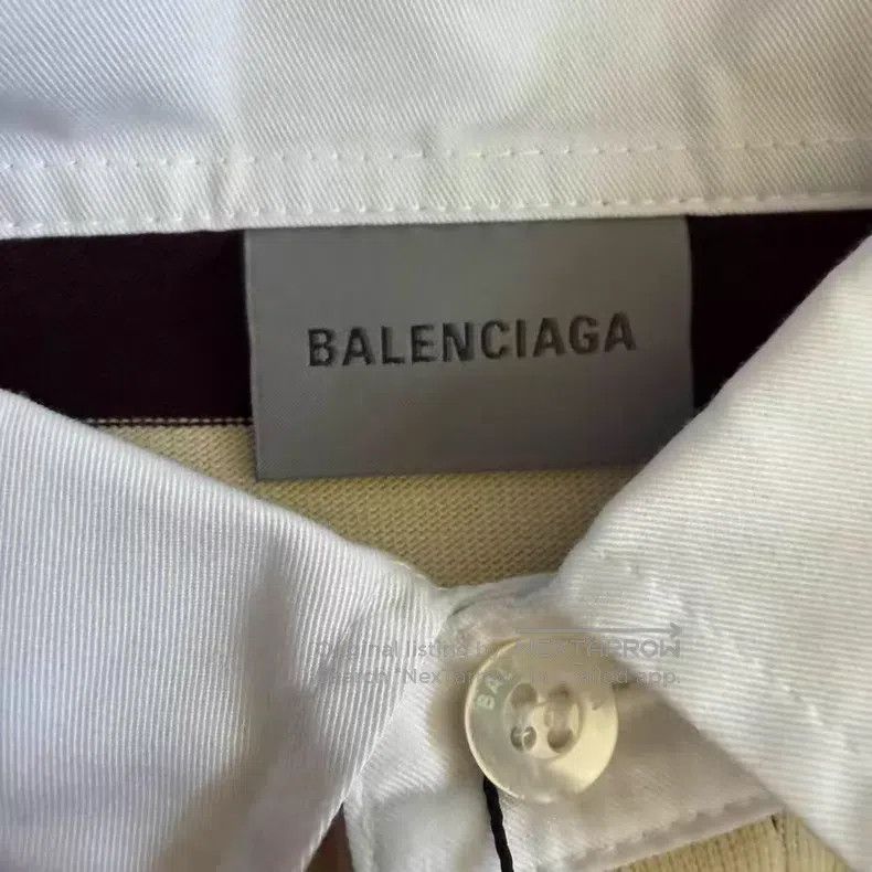 Balenciaga Balenciaga Striped Polo Long Sleeve Size US S / EU 44-46 / 1 - 4 Thumbnail