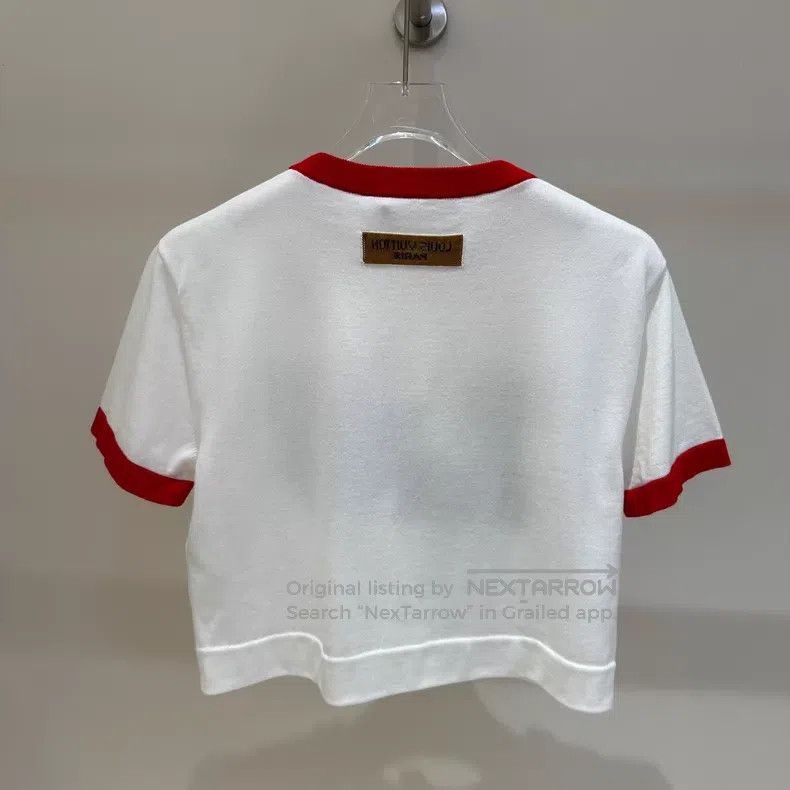 Louis Vuitton Louis Vuitton White knit logo short sleeve Size XS / US 0-2 / IT 36-38 - 4 Thumbnail