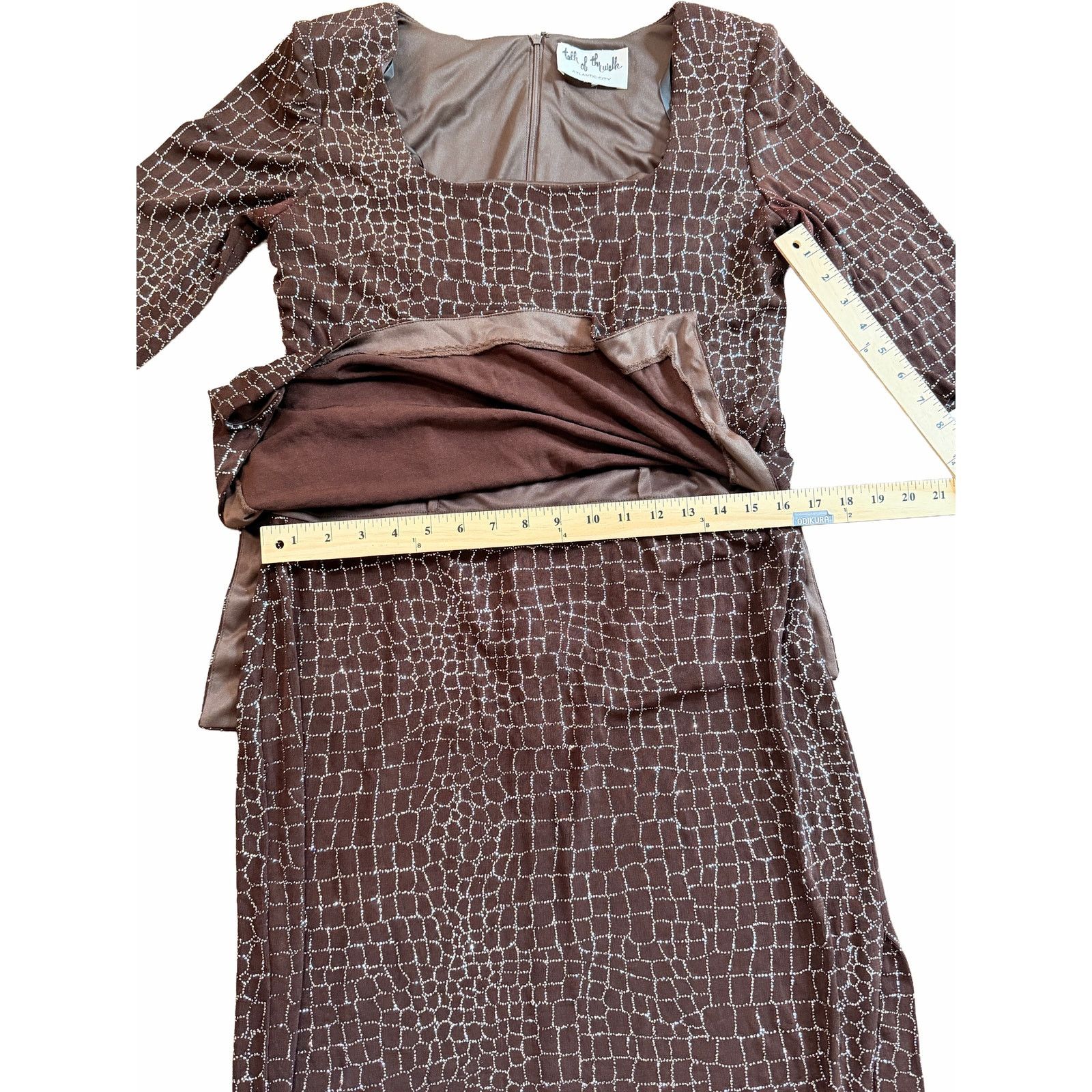Other Talk of the Walk Vintage 80s gown casino sparkle brown dress Size M / US 6-8 / IT 42-44 - 7 Thumbnail