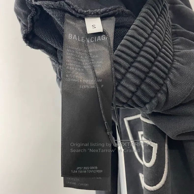 Balenciaga Balenciaga size S Embroidered side logo large logo sweatpa Size US 27 - 4 Thumbnail