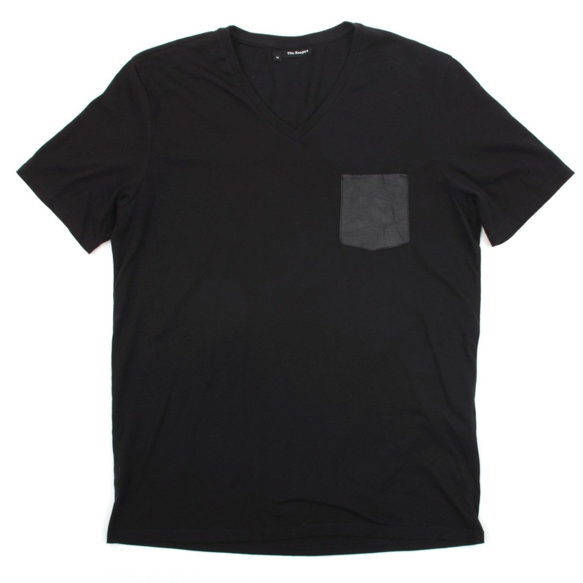 The Kooples The Kooples Leather Pocket Black Cotton T-shirt Size M / US 6-8 / IT 42-44 - 2 Thumbnail
