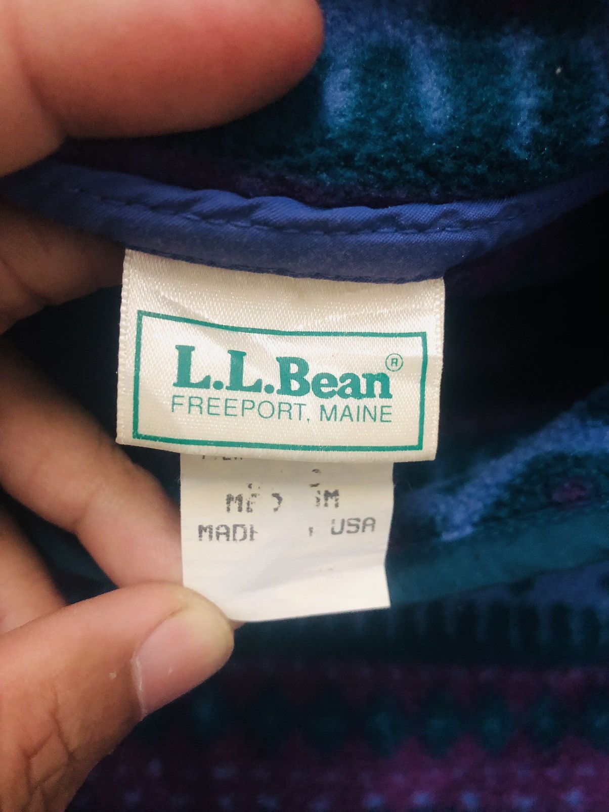 L.L. Bean × Vintage Rare colour Vintage L.L Bean Navajo fleece sweatshirt Size US XL / EU 56 / 4 - 5 Thumbnail