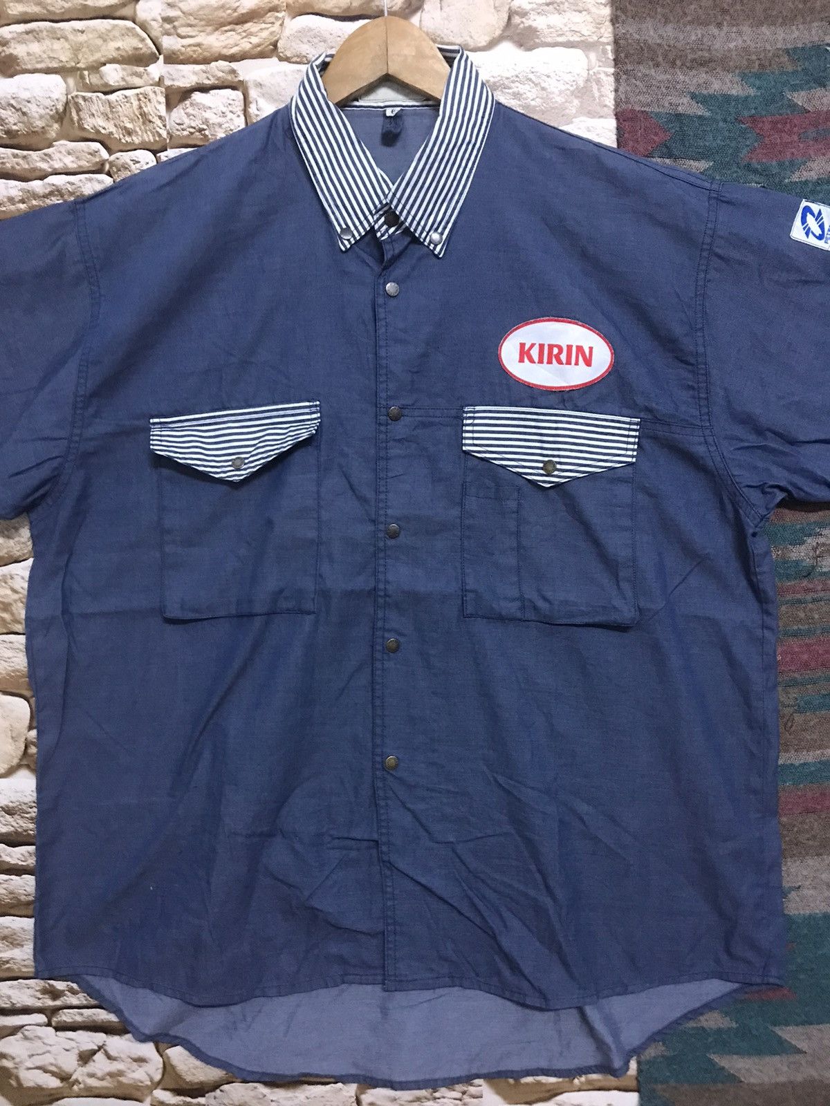 Japanese Brand Kirin Workers Shirt Button Up Size US XL / EU 56 / 4 - 3 Thumbnail