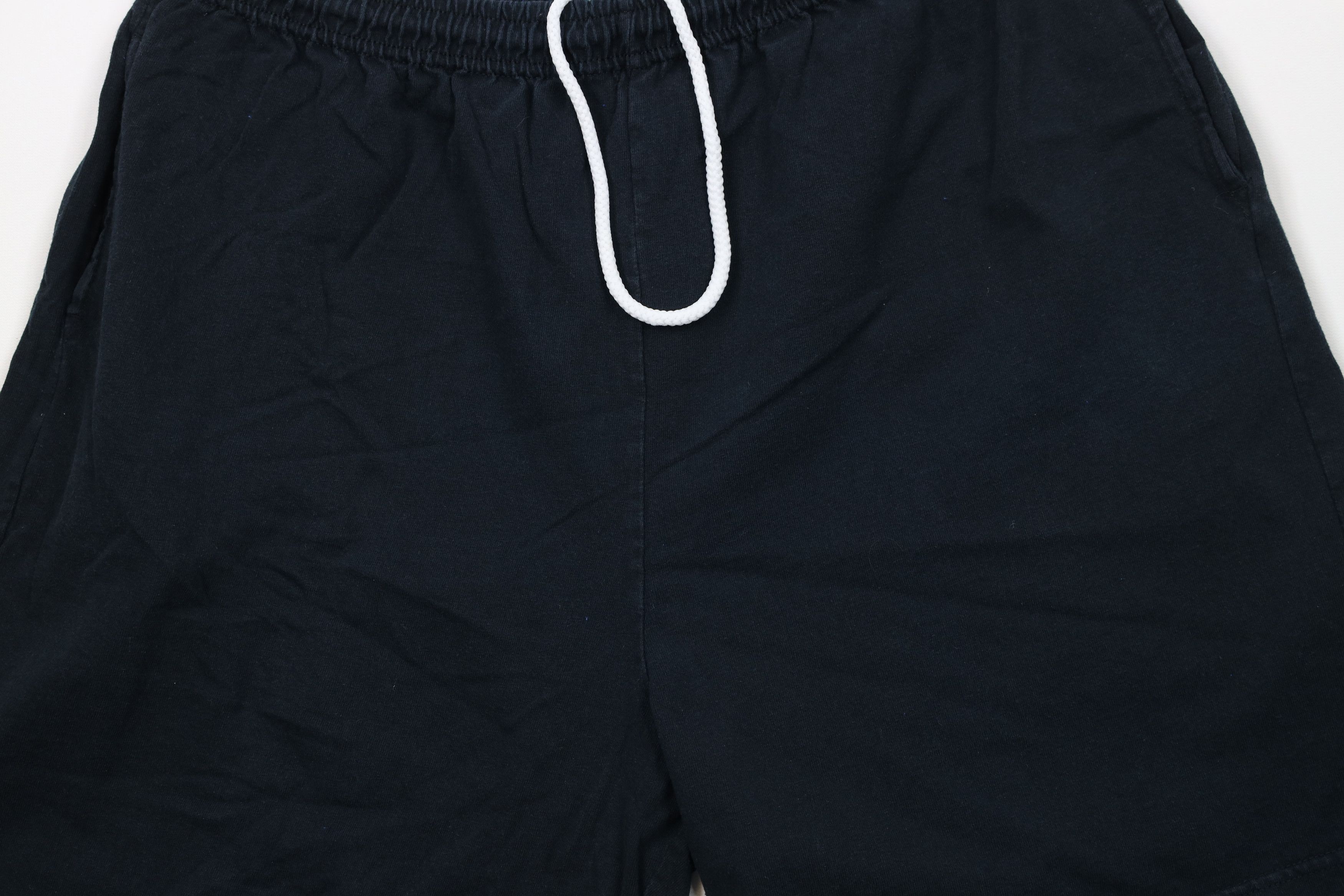 Vintage Vintage 90s Streetwear Blank Above Knee Cotton Shorts Black Size US 36 / EU 52 - 3 Thumbnail