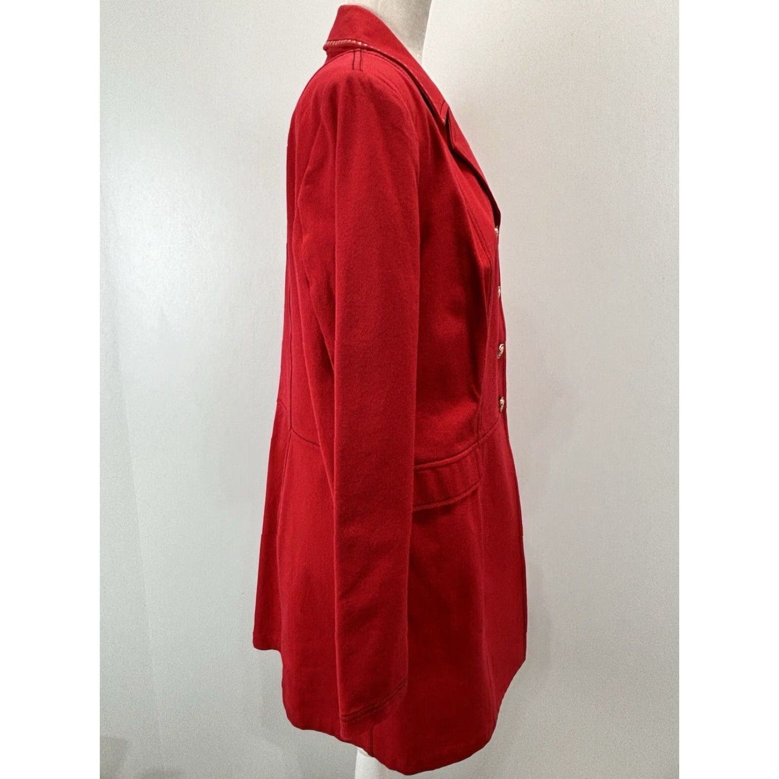 Vintage VINTAGE St. John Sport Red Mid Length Coat Jacket Large Women's Business Casual Size L / US 10 / IT 46 - 4 Thumbnail